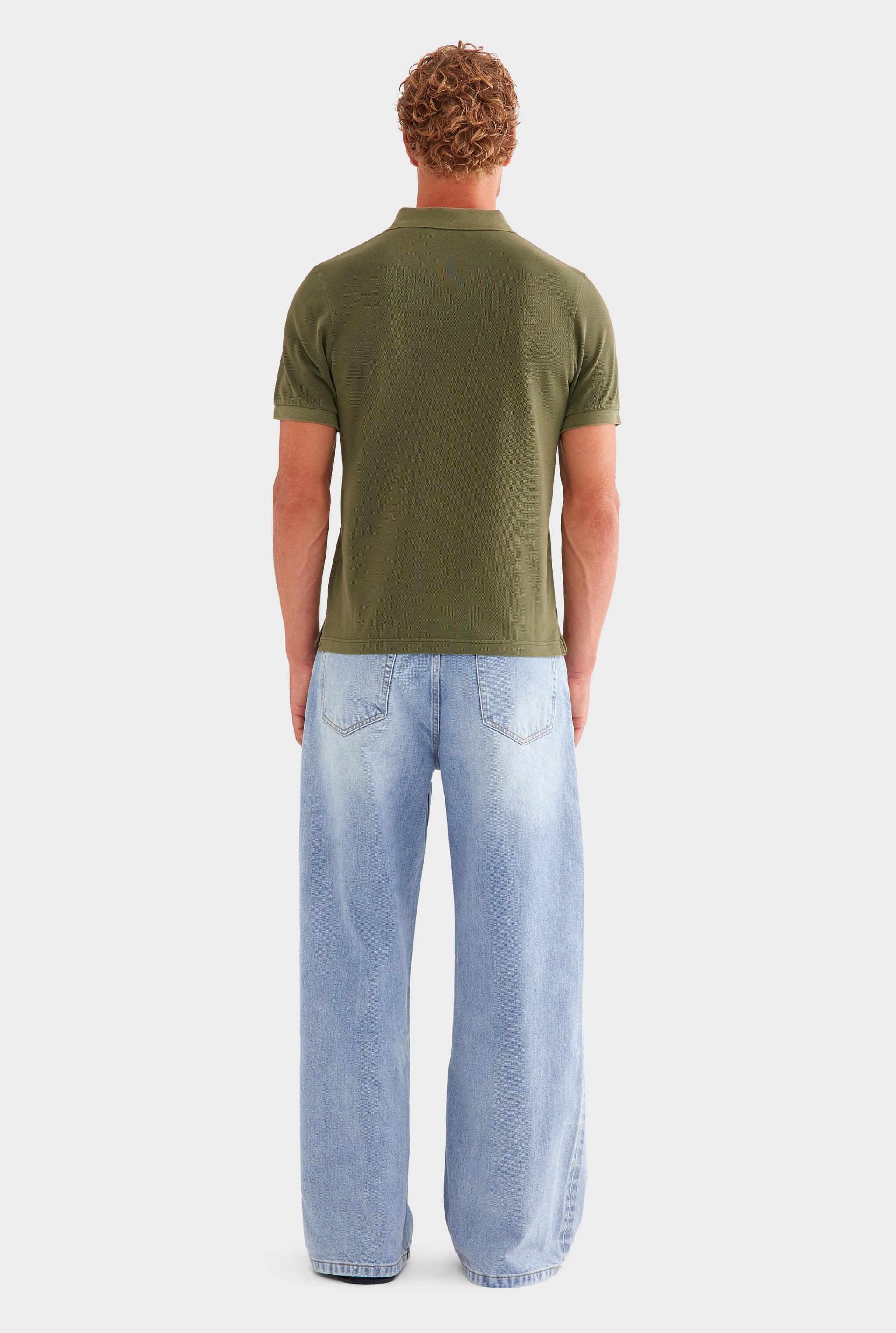 Cotton Pique Polo - Pigment Dyed Olive