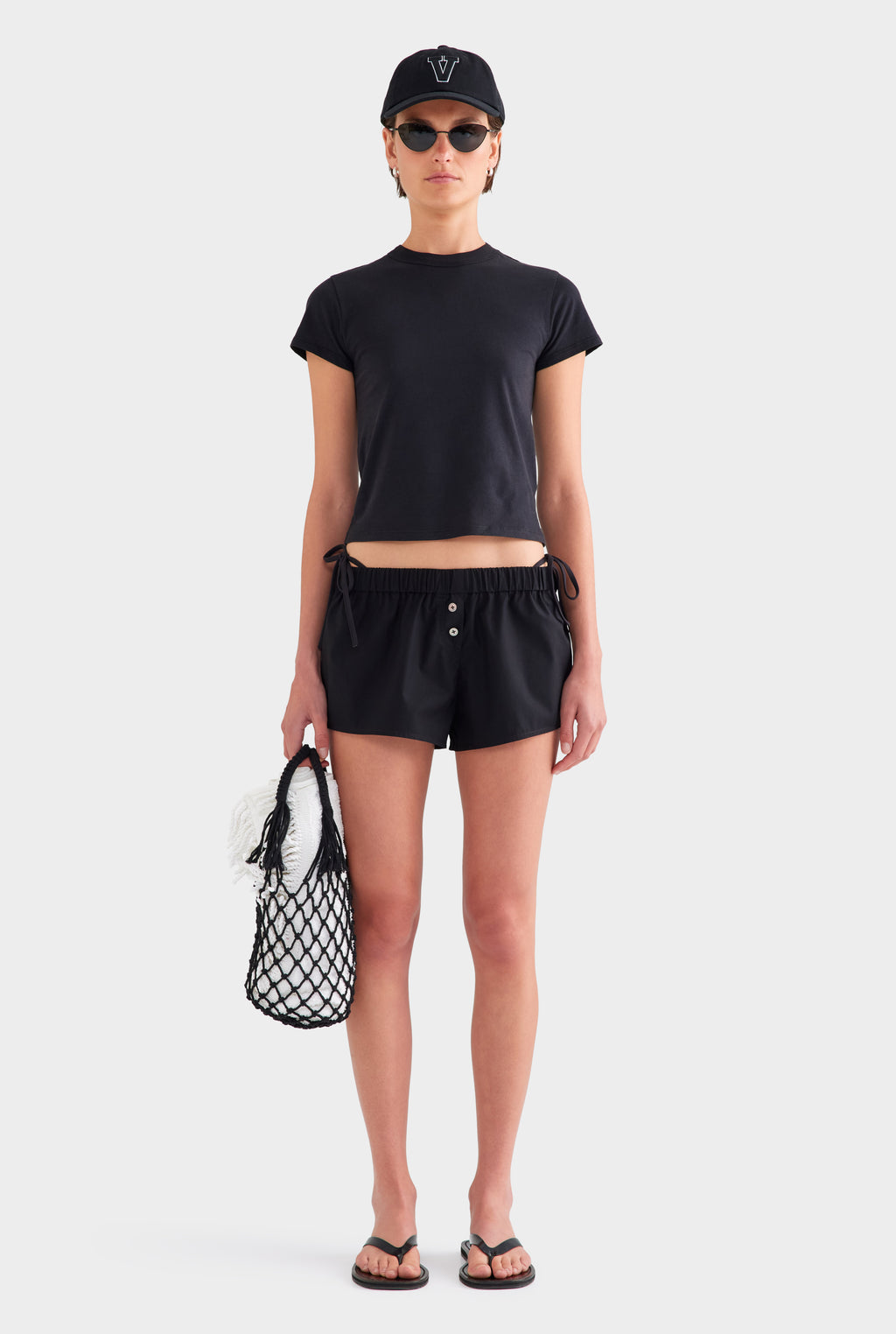 Cotton Poplin Short - Black
