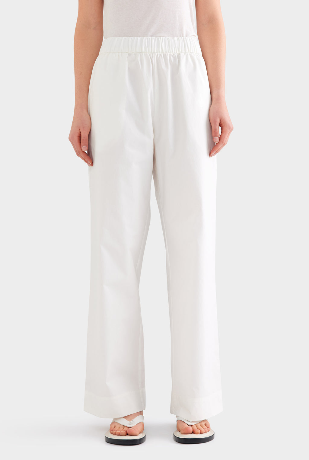 Heavy Cotton Poplin Pant - White