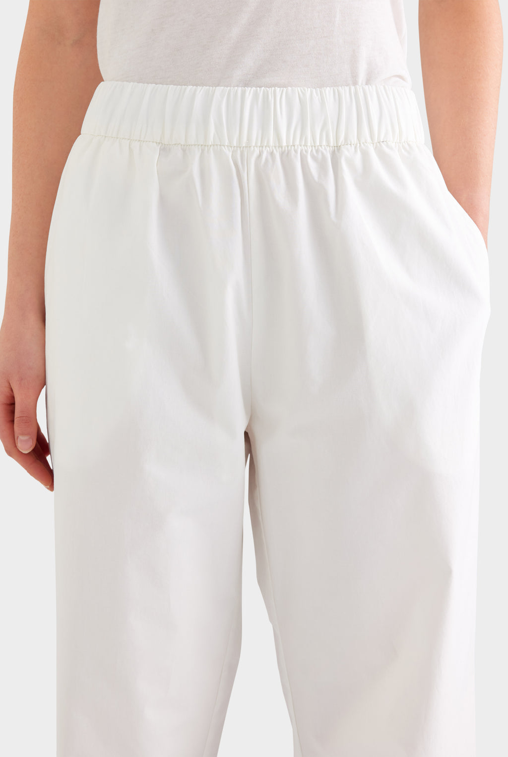 Heavy Cotton Poplin Pant - White