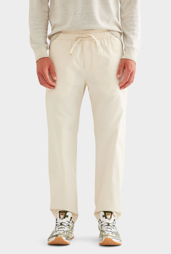 Cotton Poplin Trouser - Cream