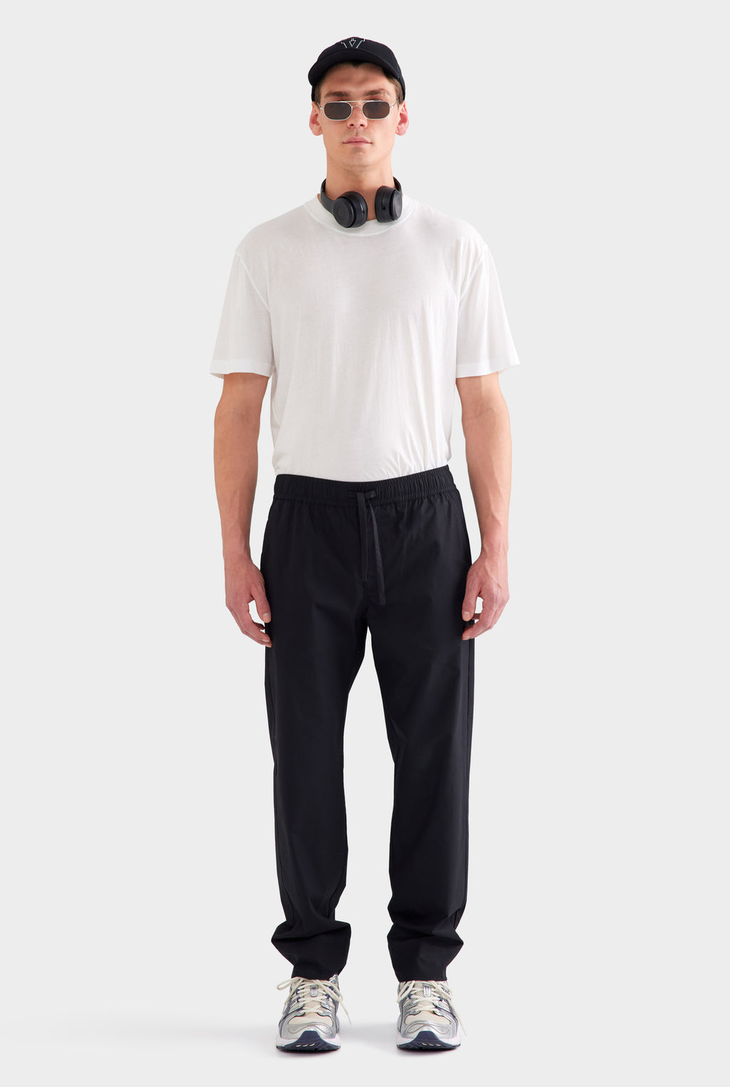 Cotton Poplin Trouser - Black