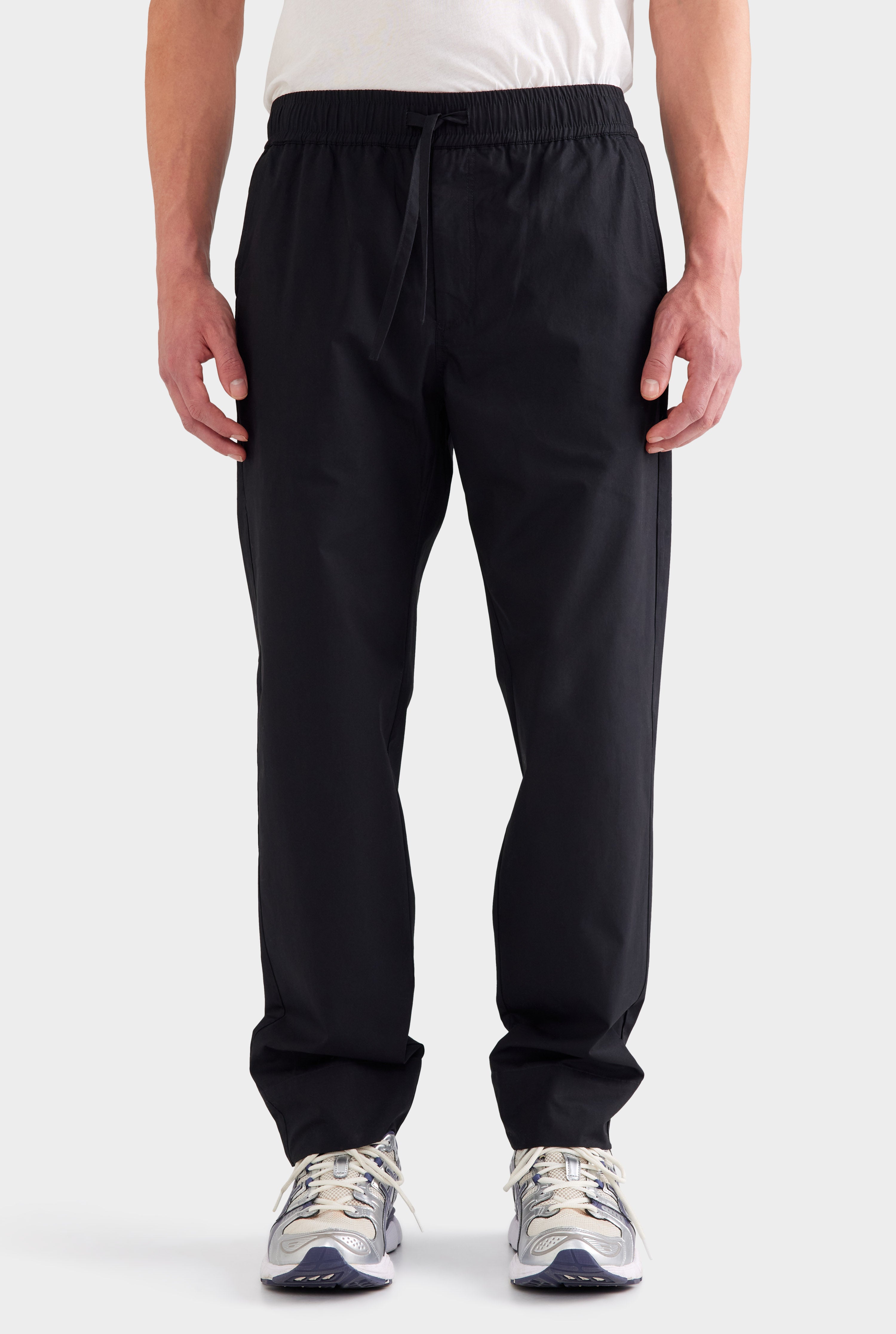 Cotton Poplin Trouser - Black
