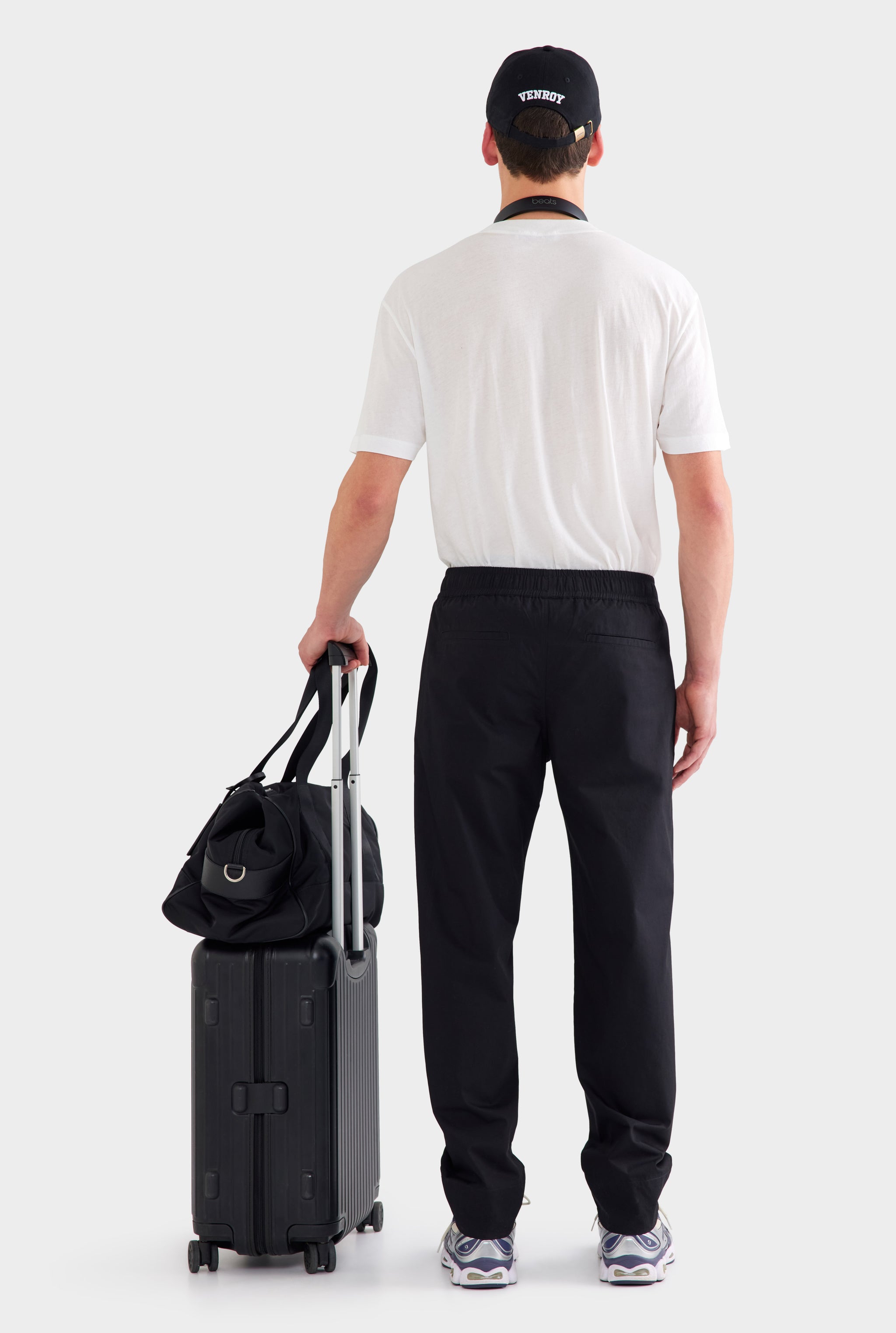 Cotton Poplin Trouser - Black