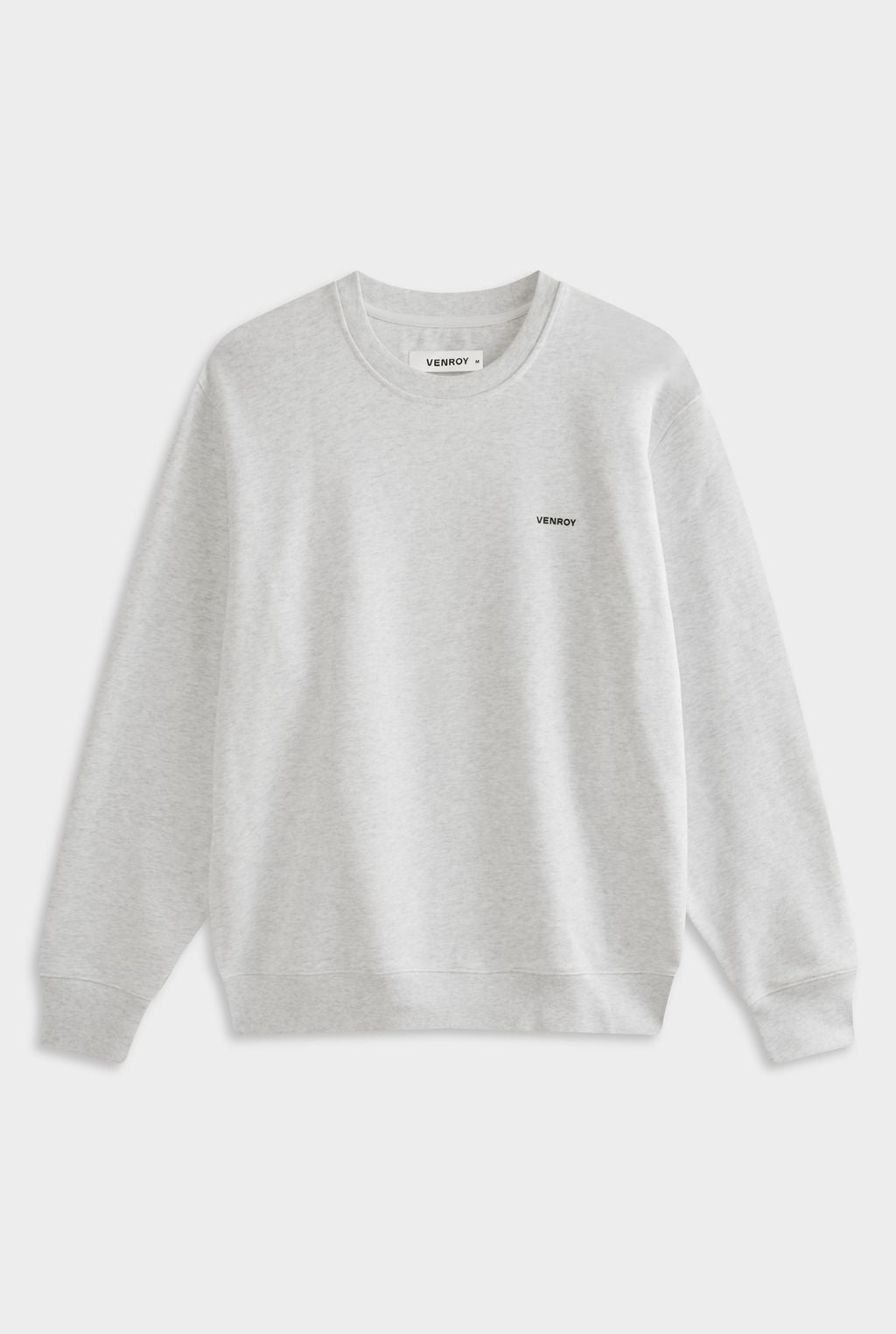 Fleece Track Crewneck - Light Grey Marl