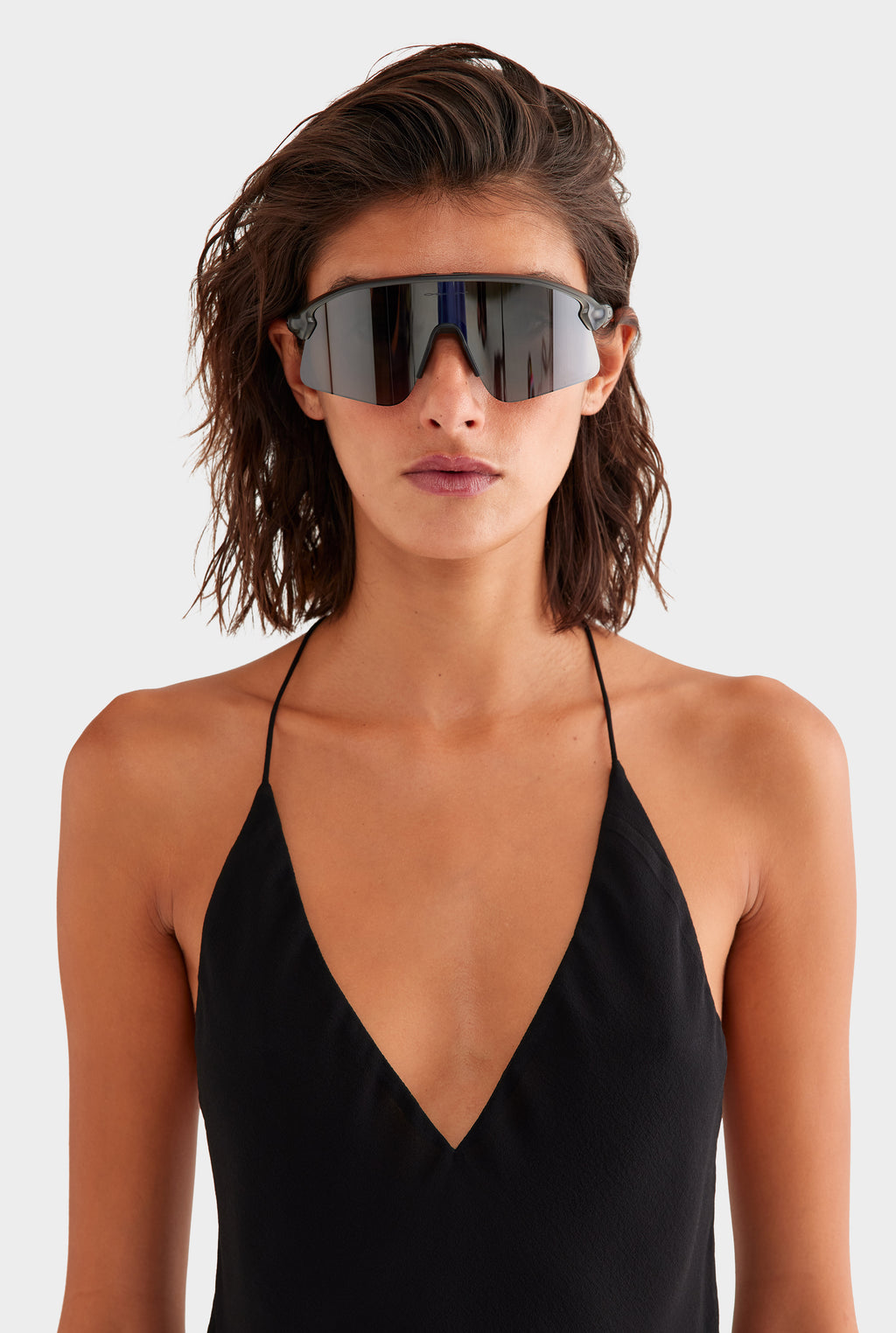 Cross Back Silk Cami - Black