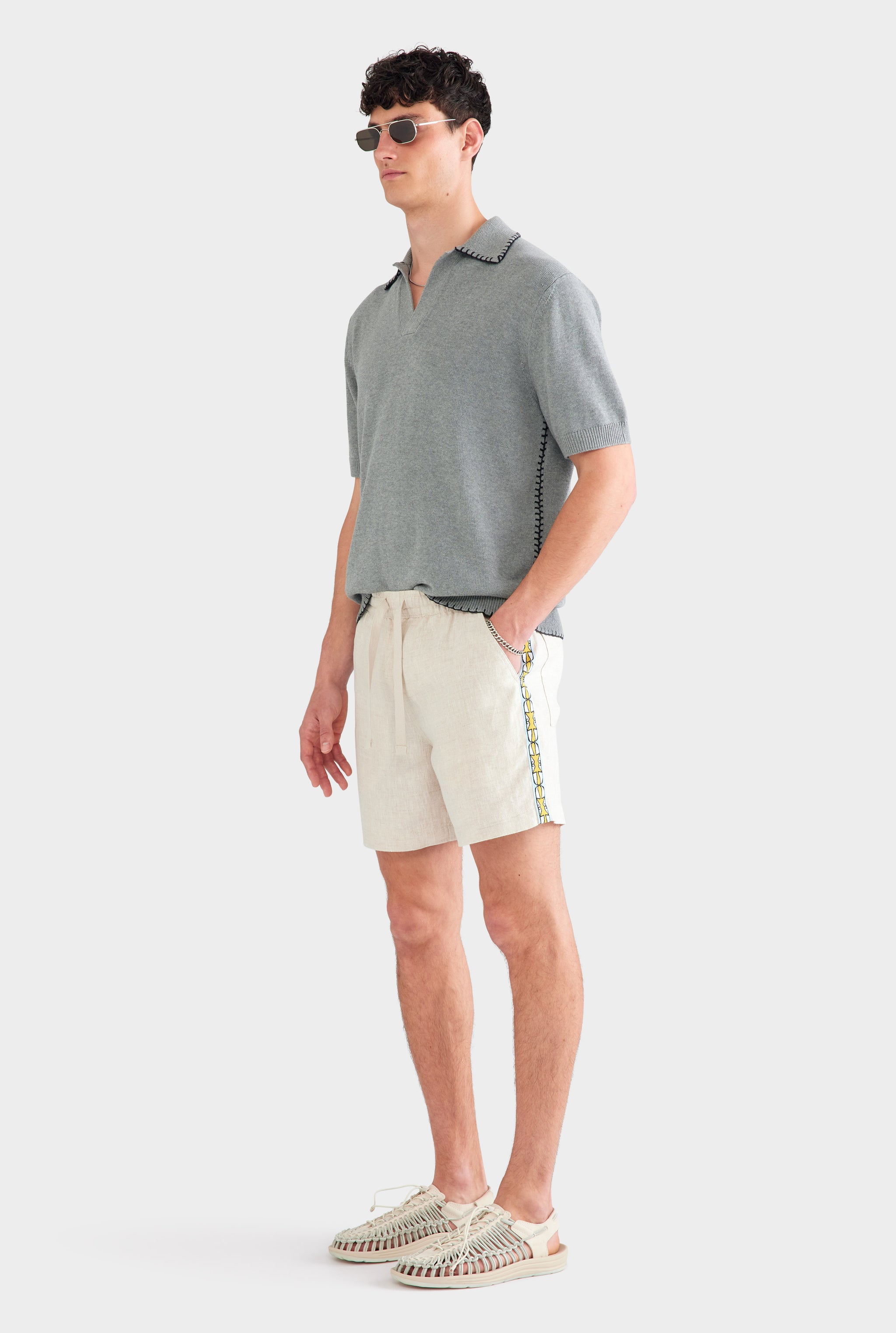 Lounge Short - Sand/Geo Tape