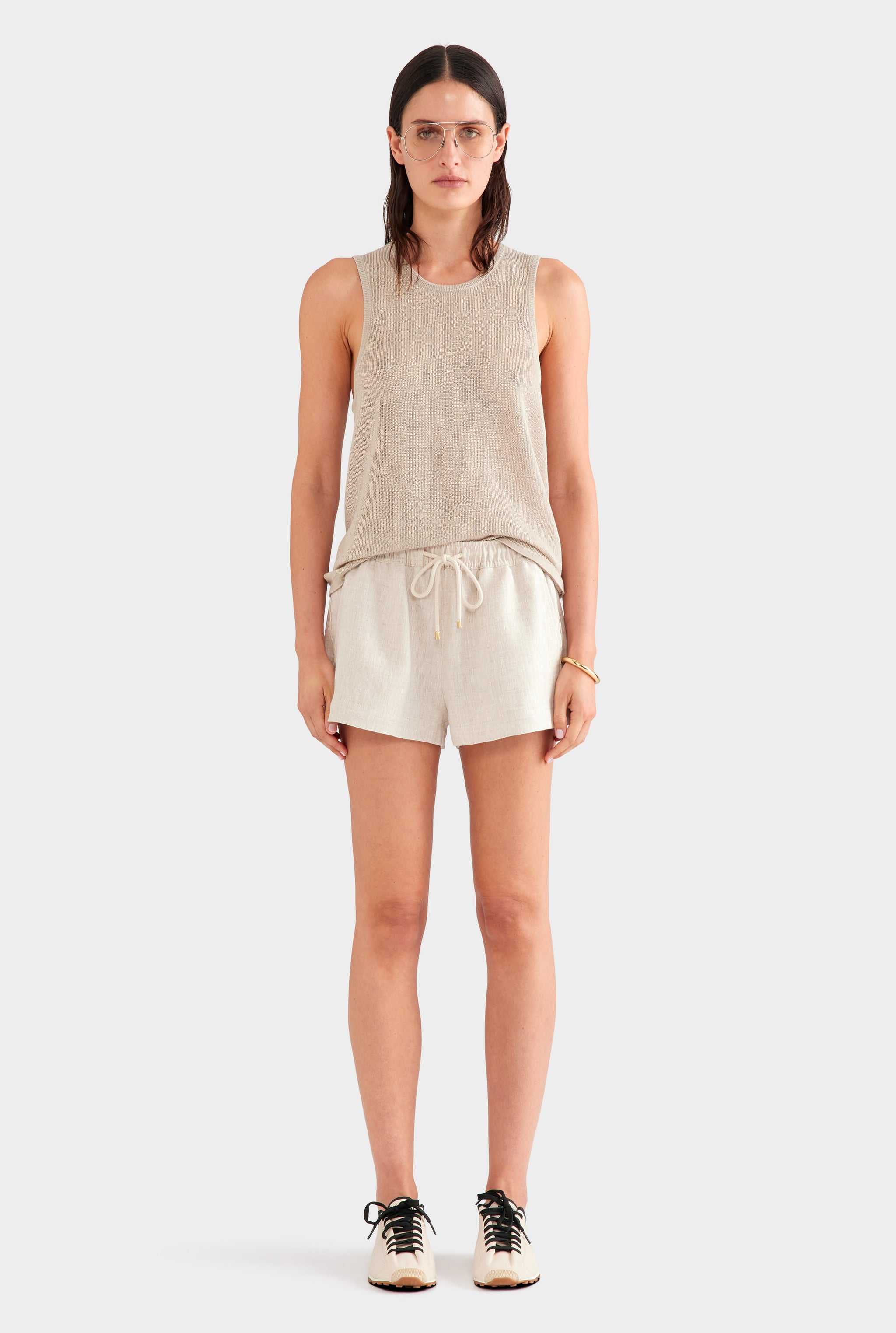 Linen Lounge Short - Sand