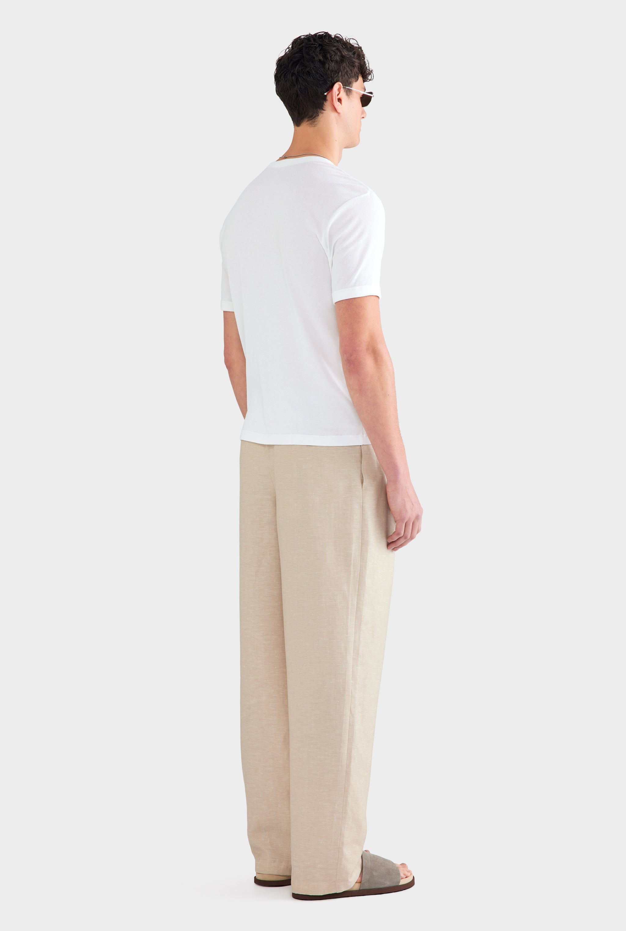Rib Ringer T Shirt - White