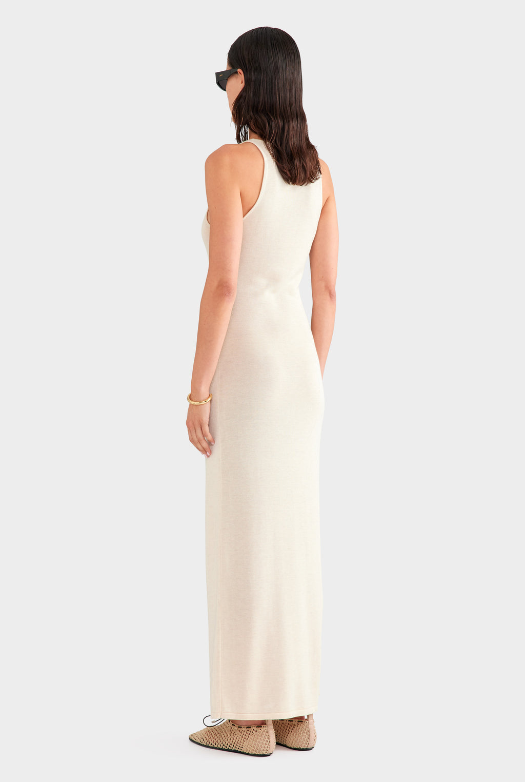 Tencel Silk Knit Tank Dress - Sand