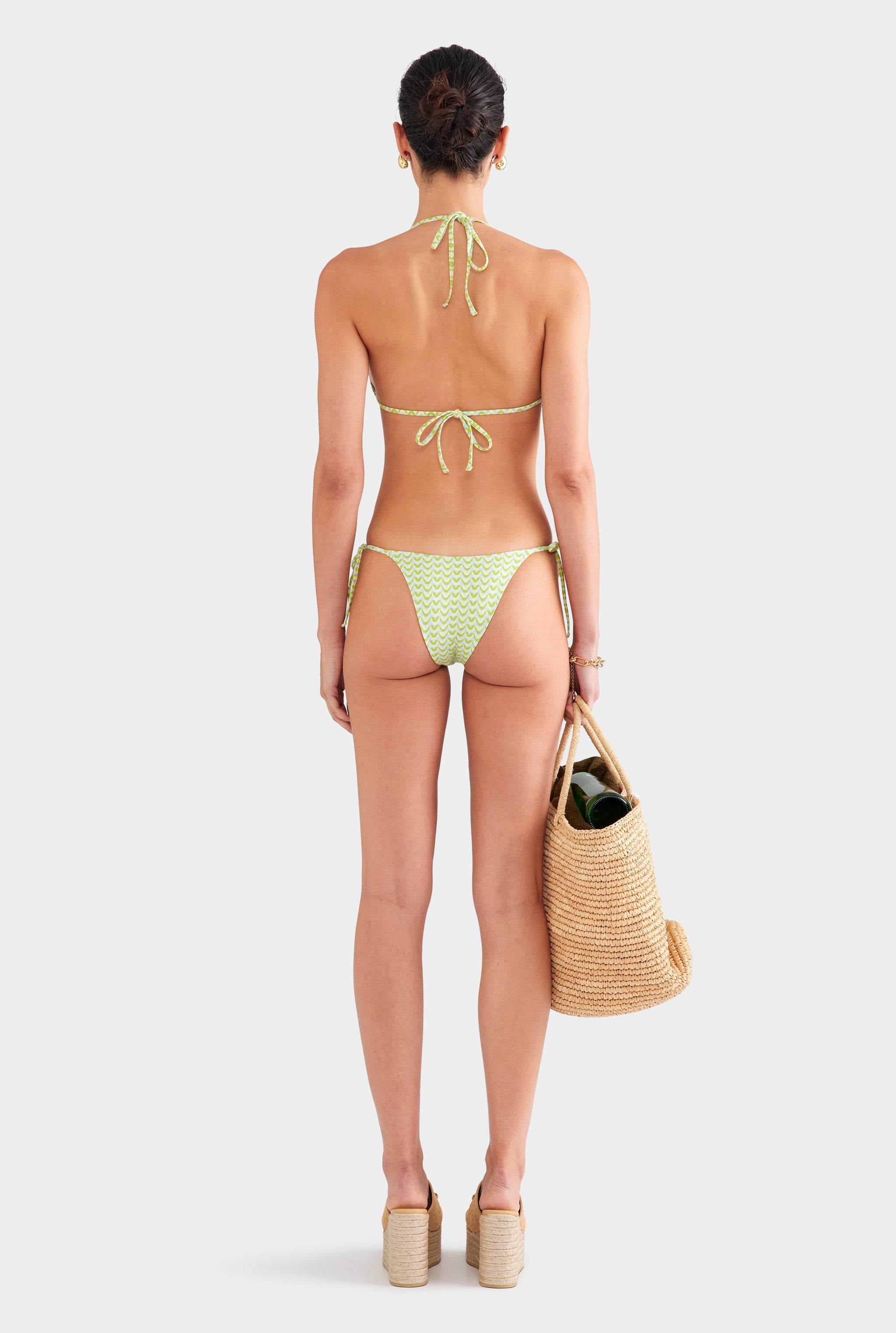 Triangle Bikini - Blue/Green/Yellow V Monogram