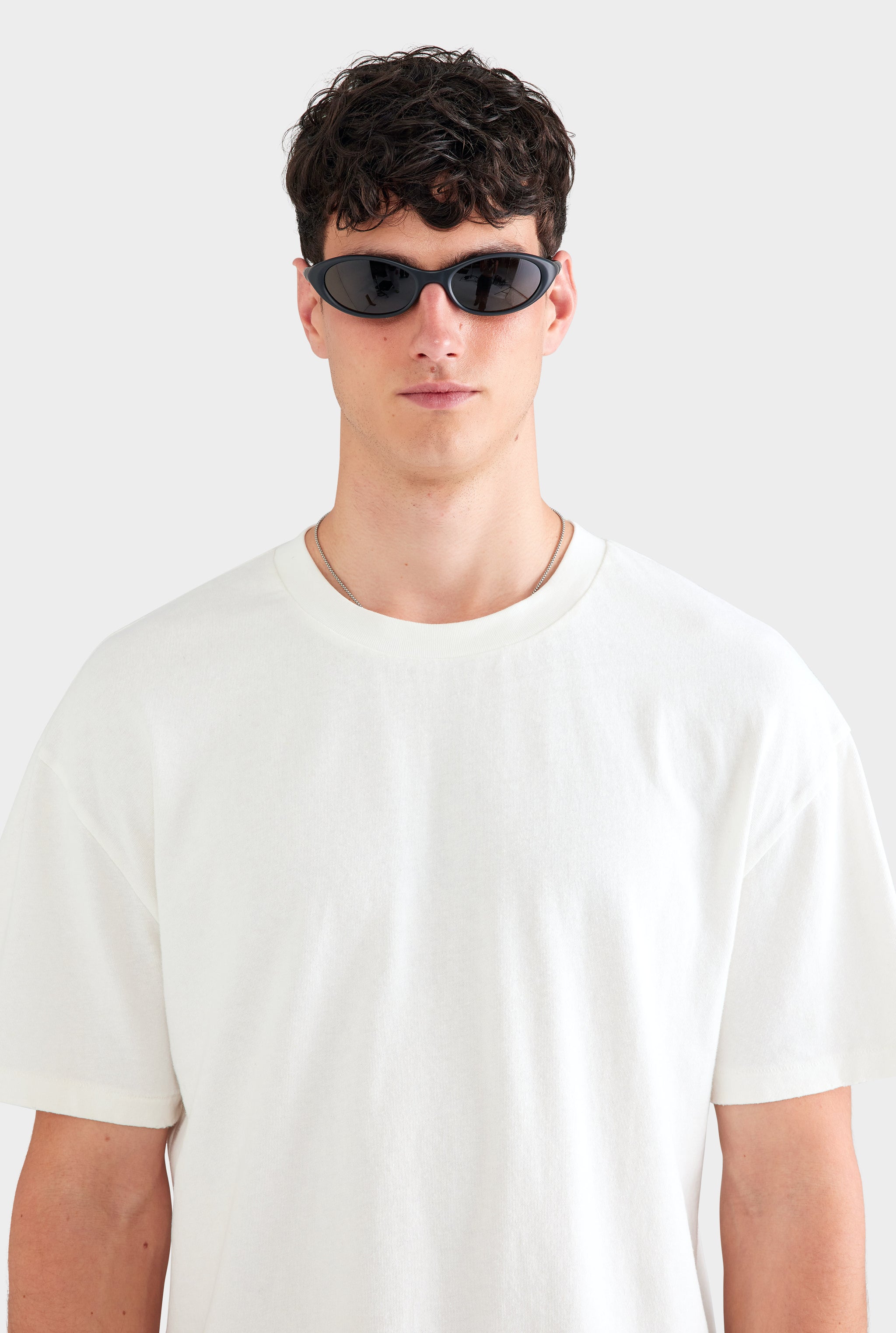 Distressed Cotton Linen T Shirt - Off White