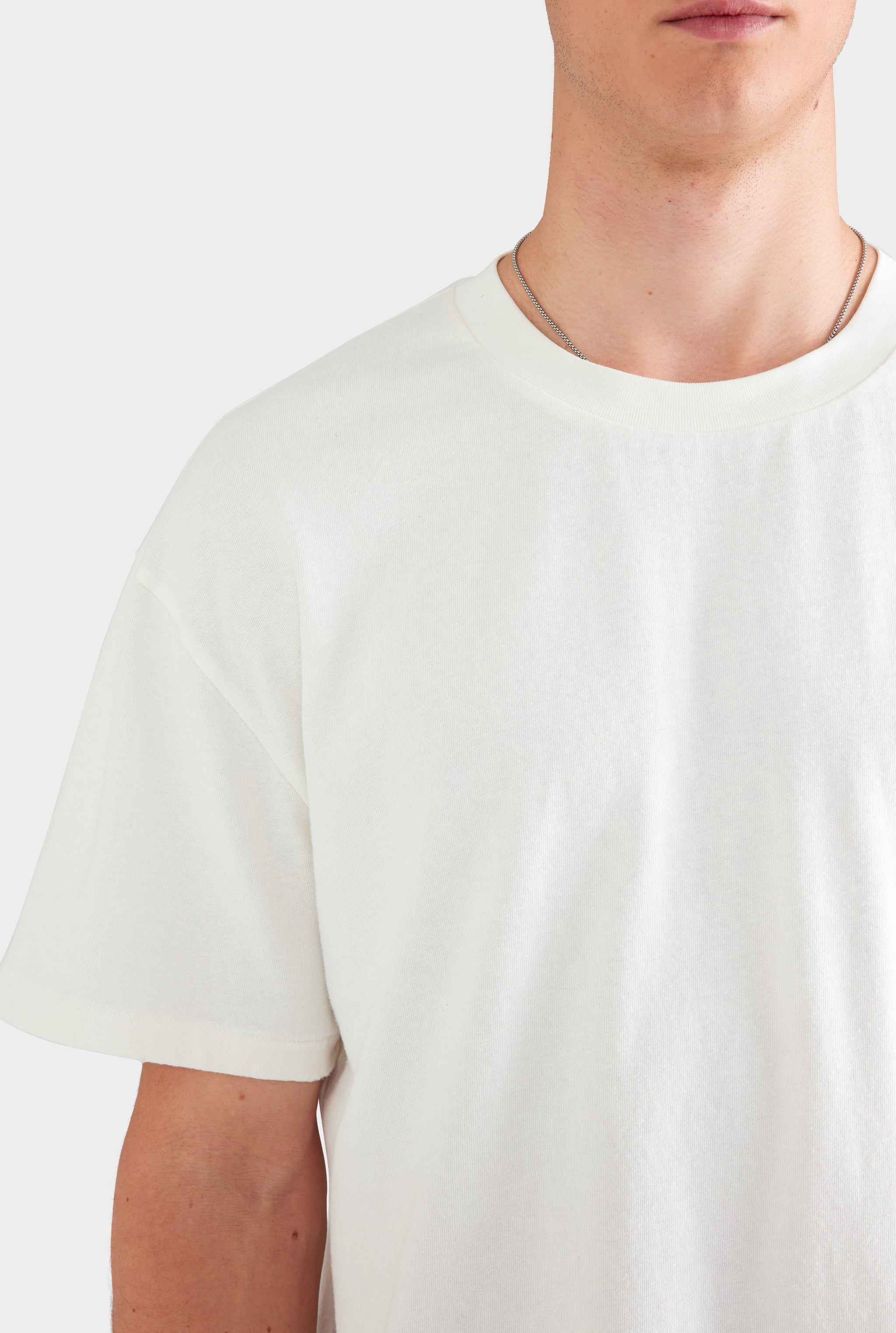 Distressed Cotton Linen T Shirt - Off White