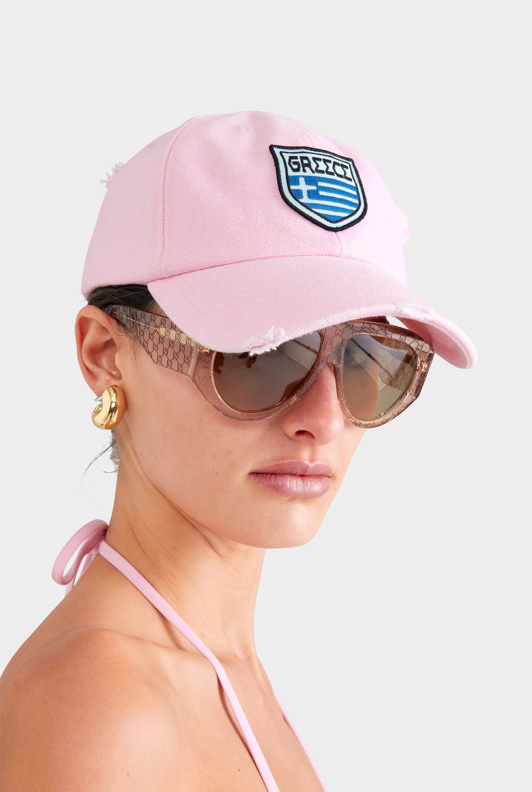 Greece Washed Canvas Cap - Washed Pink