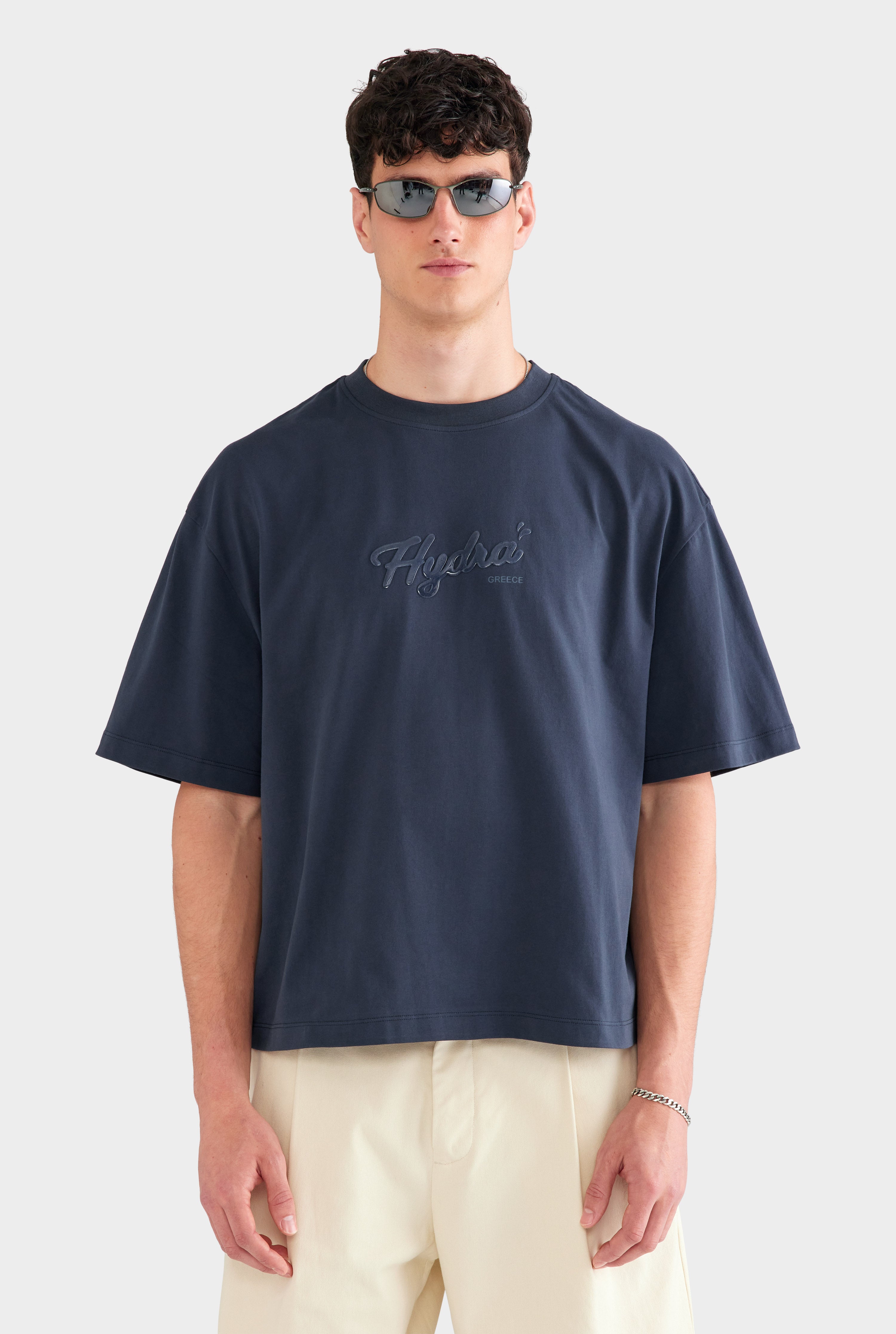 Supersized T Shirt - Navy/Hydra