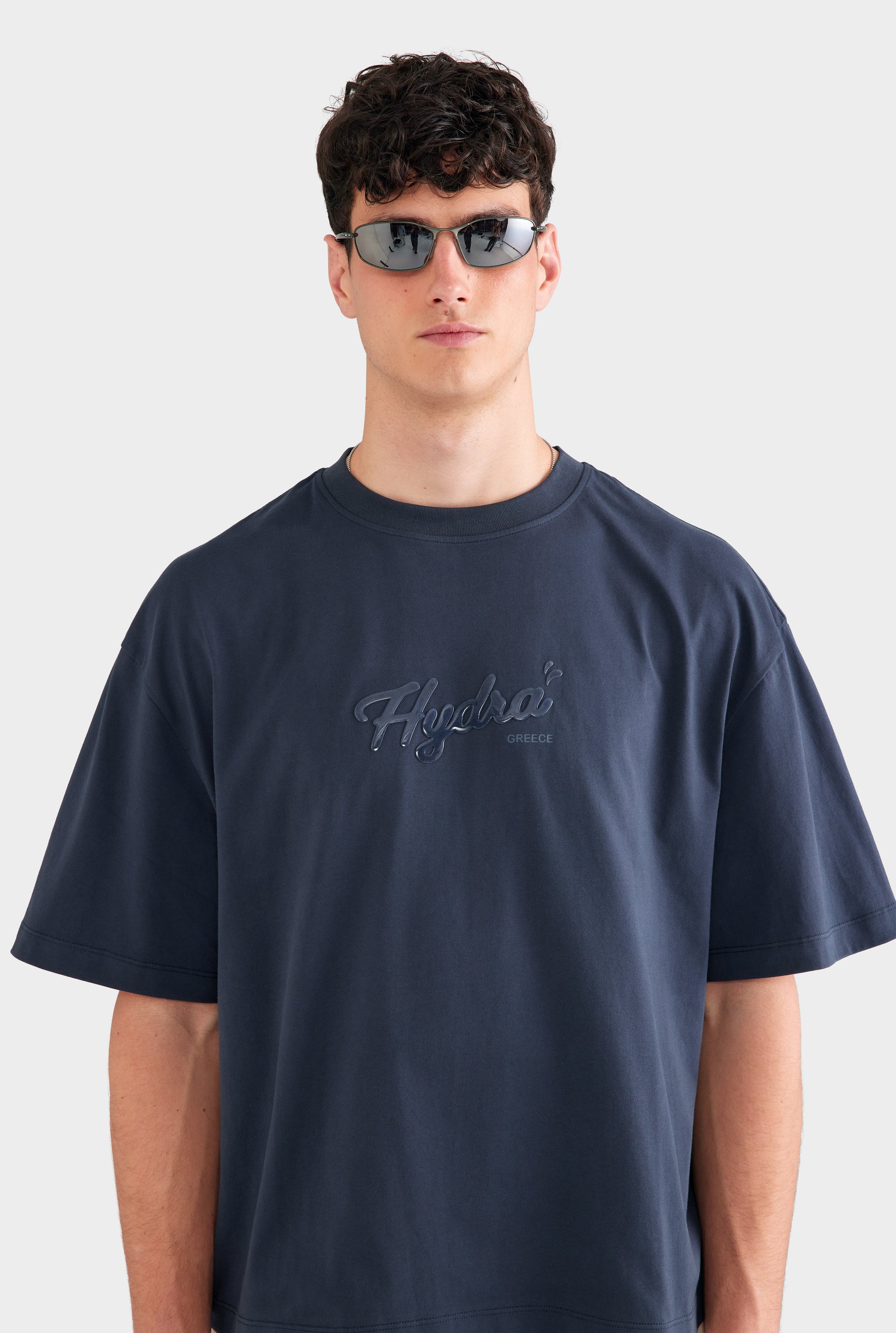 Supersized T Shirt - Navy/Hydra
