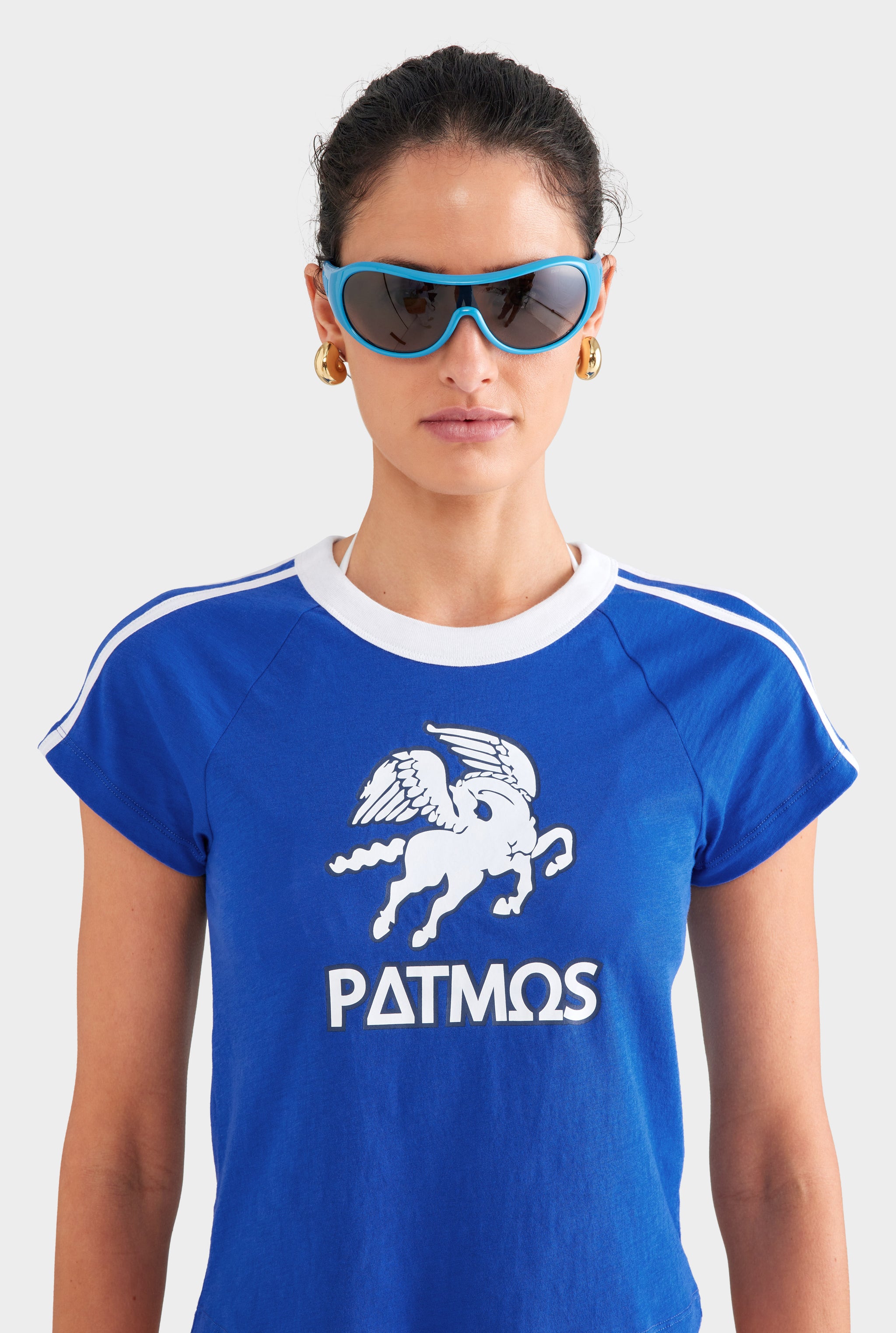 Lightweight Raglan Baby Tee - Bright Blue/Patmos Pegasus