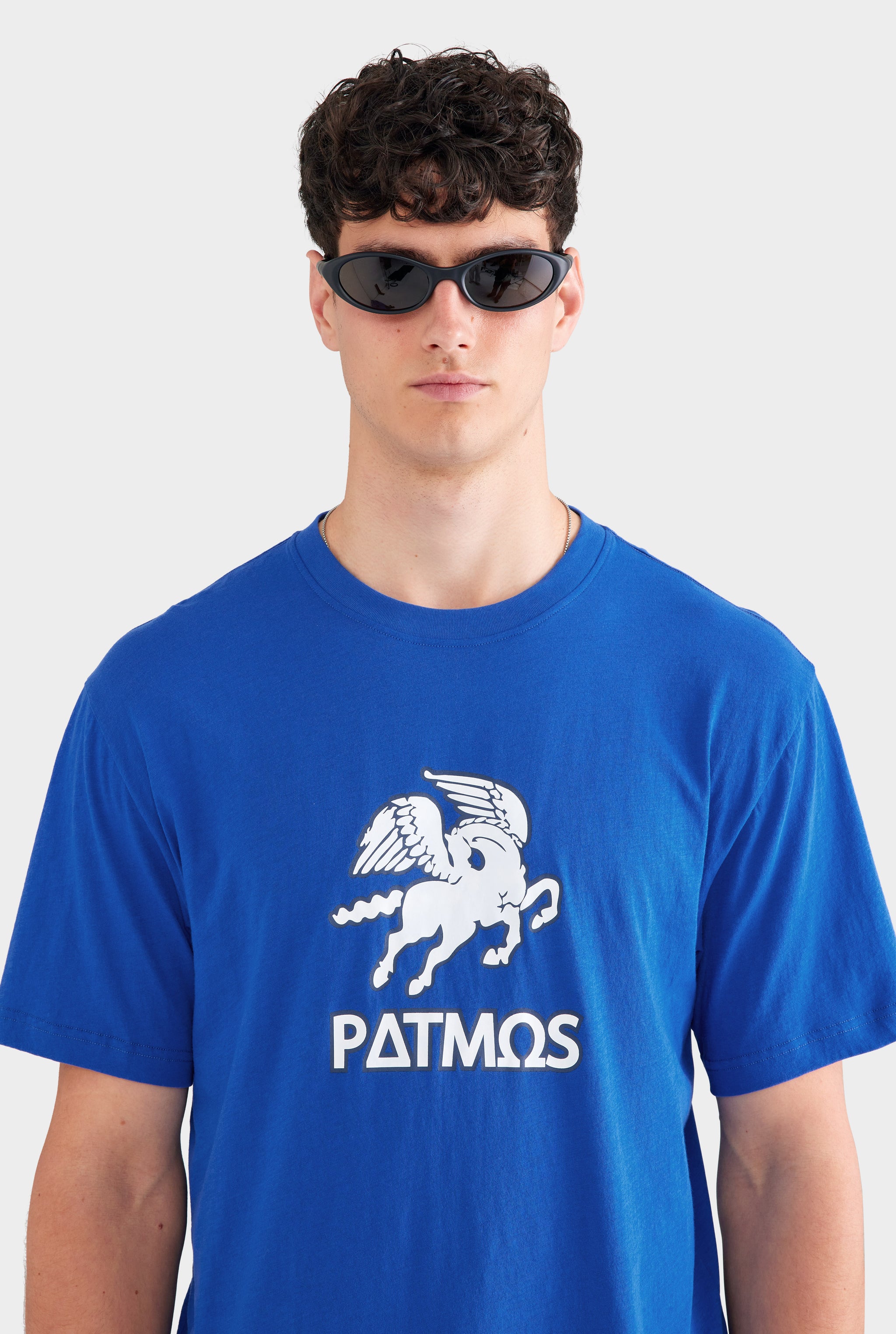 Lightweight Standard T Shirt - Bright Blue/Patmos Pegasus