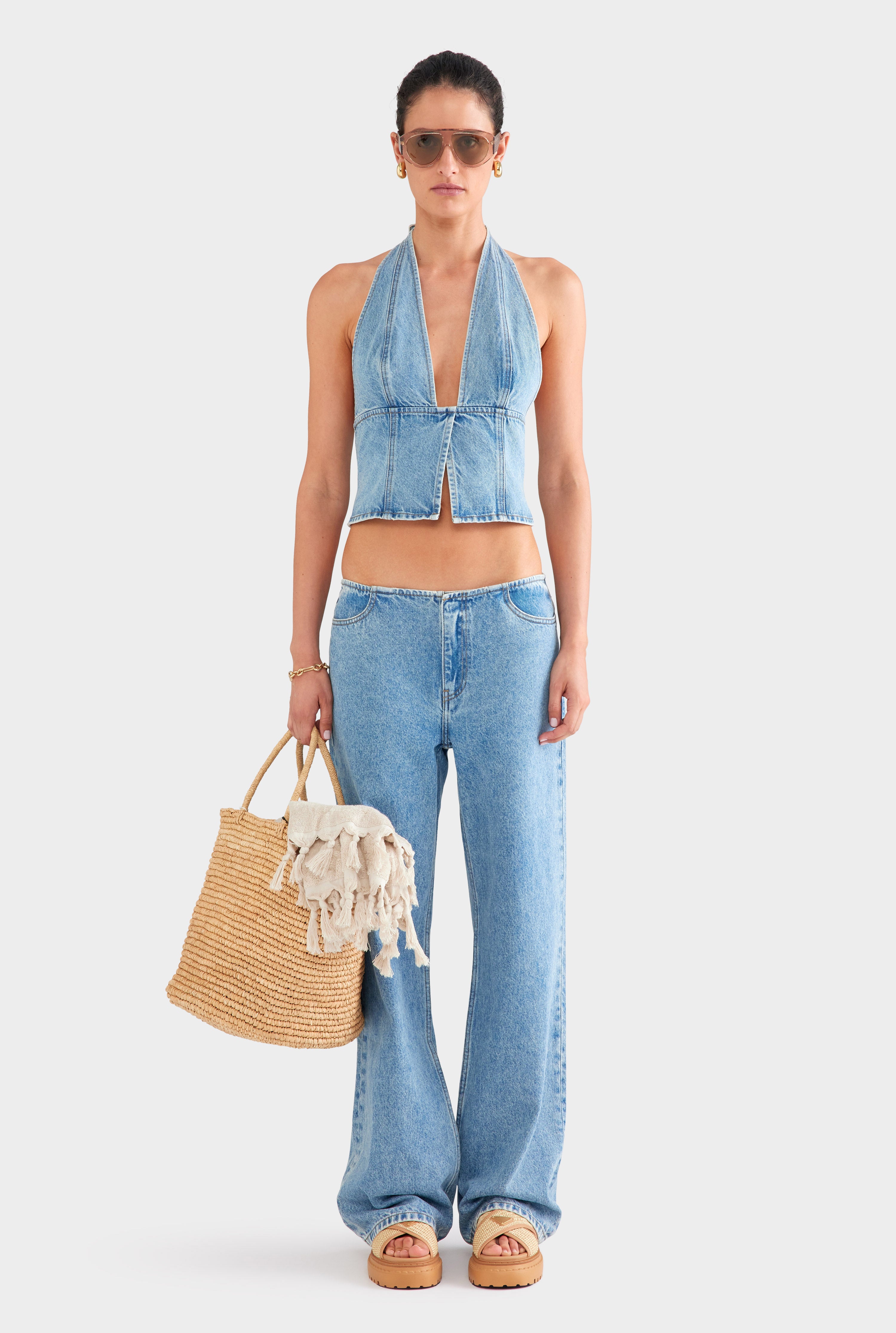 Low Rise Jean - Light Blue