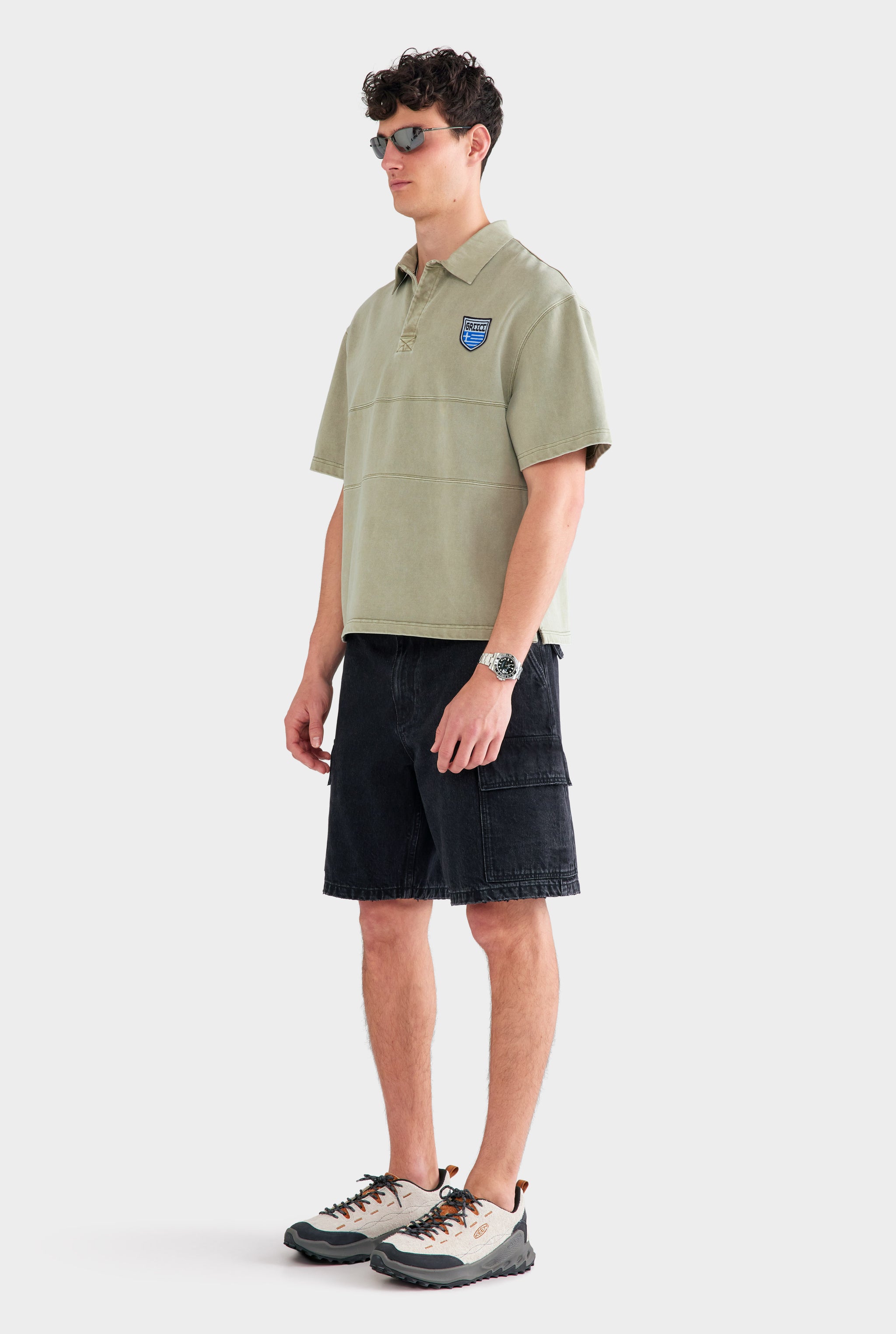 Pigment Dyed Cotton Rugby Polo - Washed Sage
