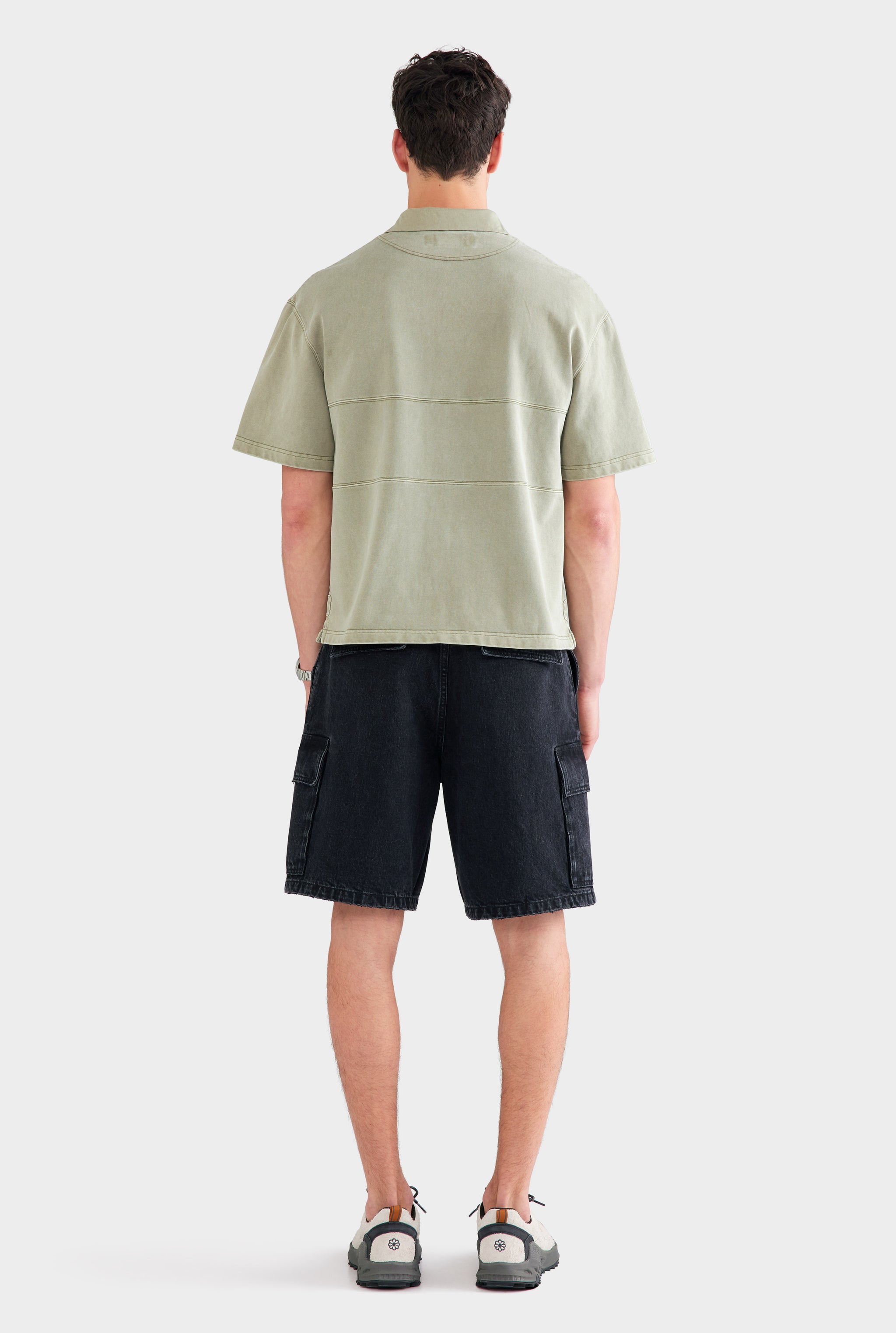 Pigment Dyed Cotton Rugby Polo - Washed Sage