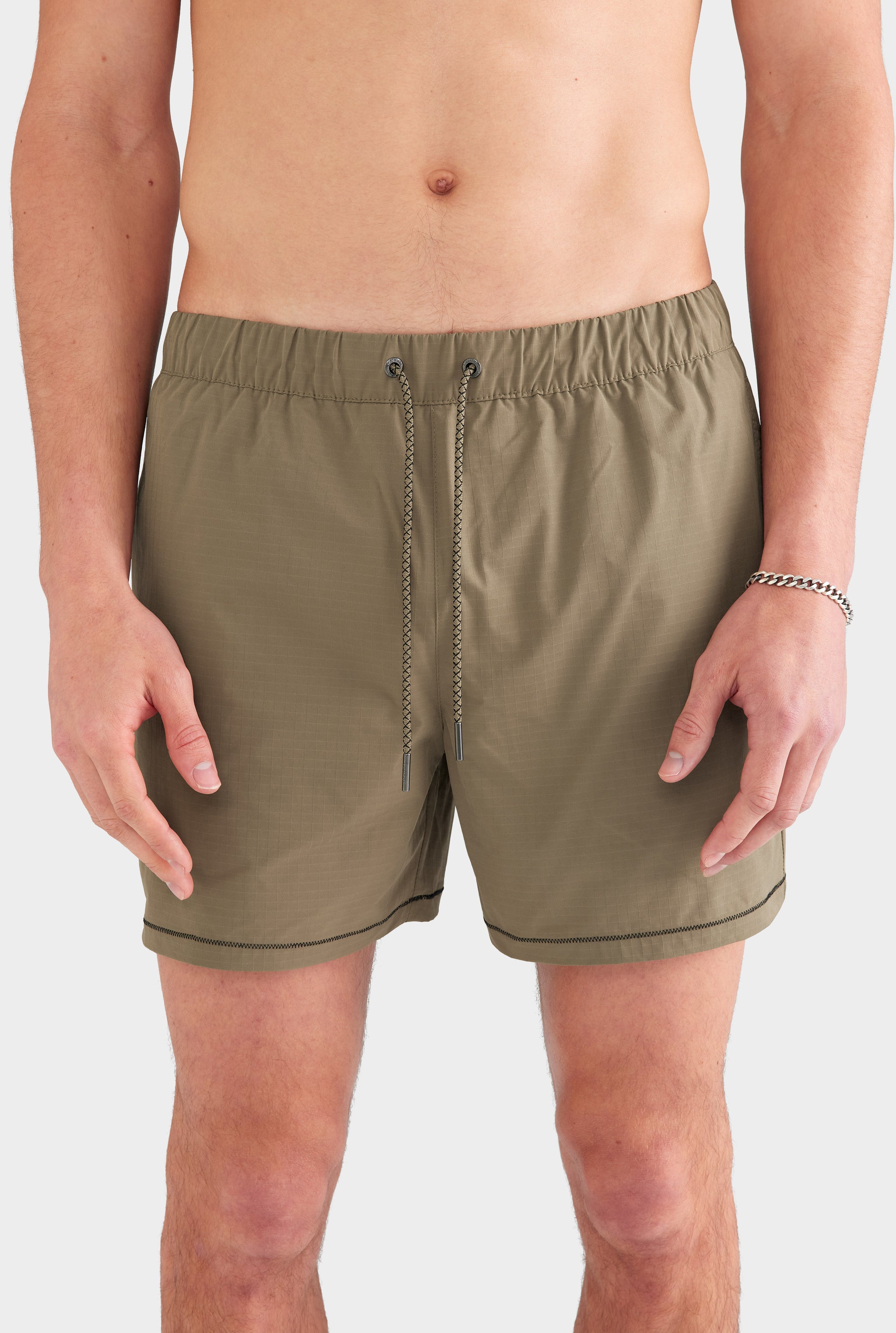 Zig Zag Ripstop Swim Short - Olive