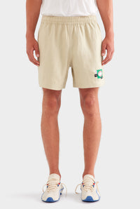 Lounge Short - Light Taupe/Multi Patch