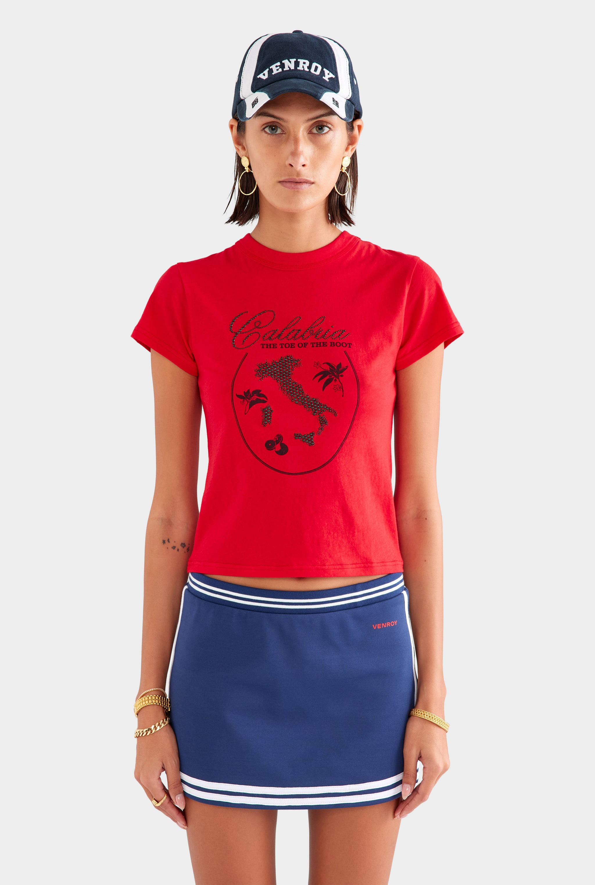 Lightweight Cotton Baby Tee - Red/Toe Of The Boot