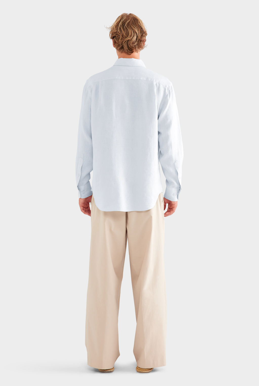 Relaxed Linen Shirt - Light Blue
