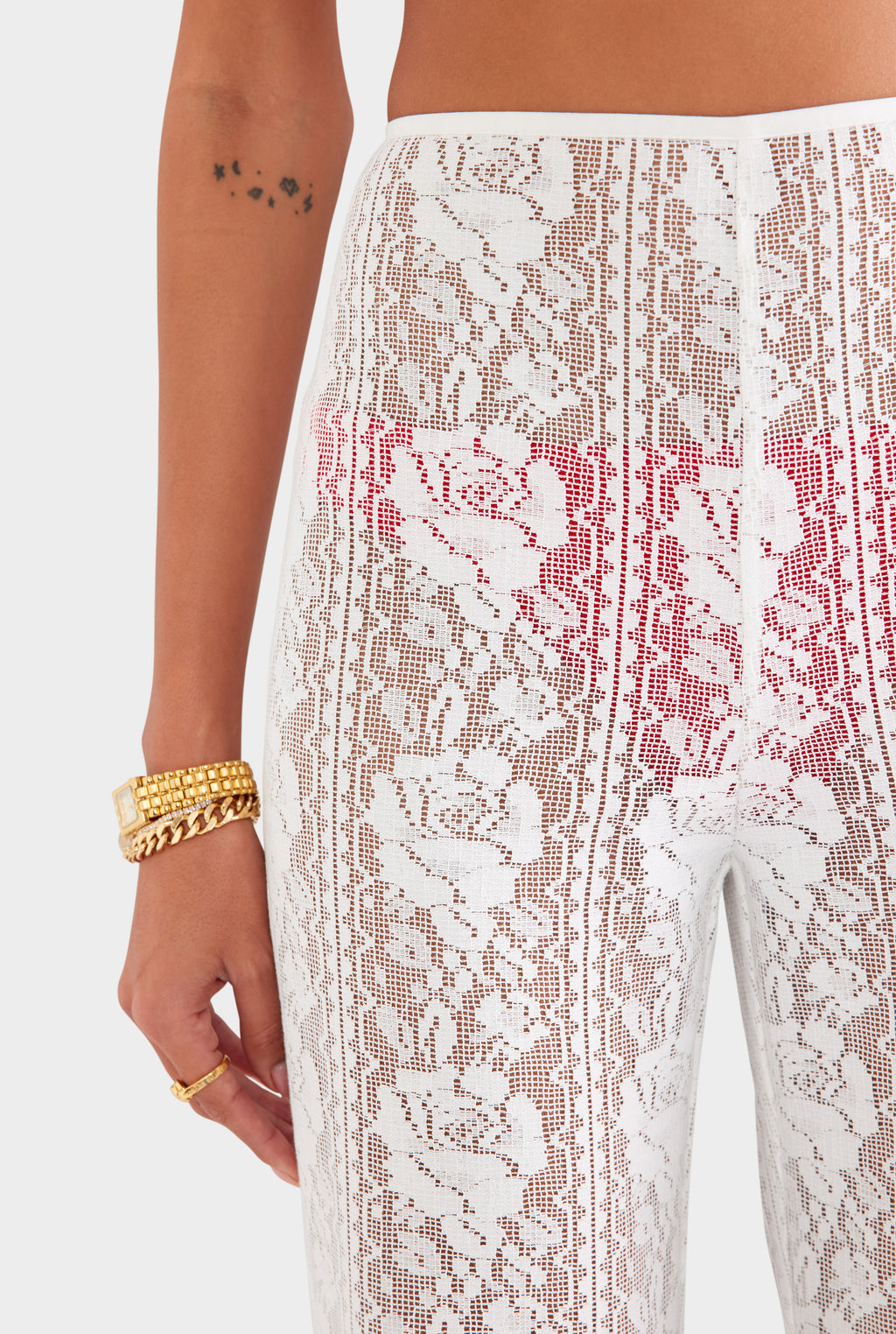 Cotton Lace Pant - Off White