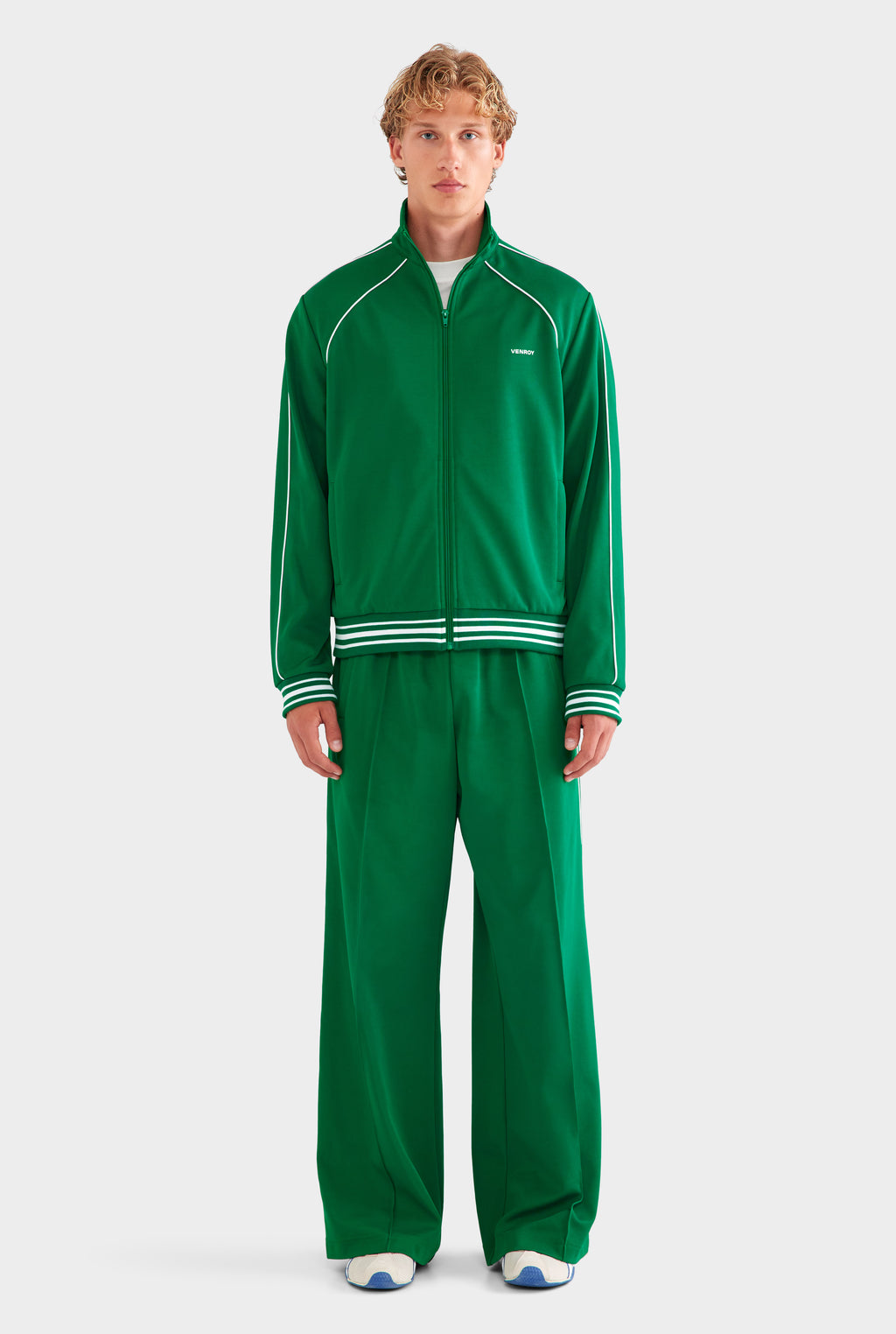 Jersey Zip Track Jacket - Bright Green