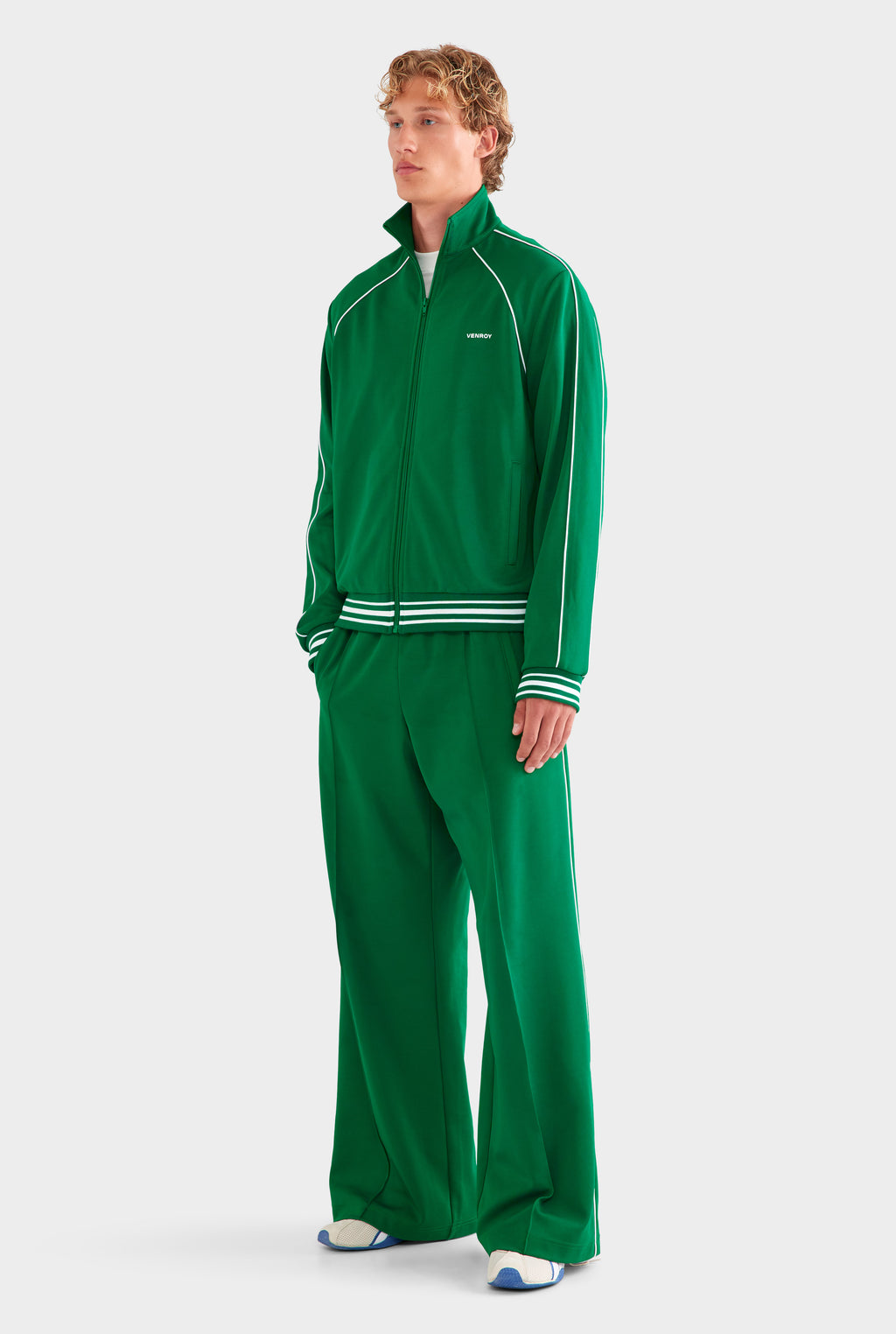 Jersey Zip Track Jacket - Bright Green