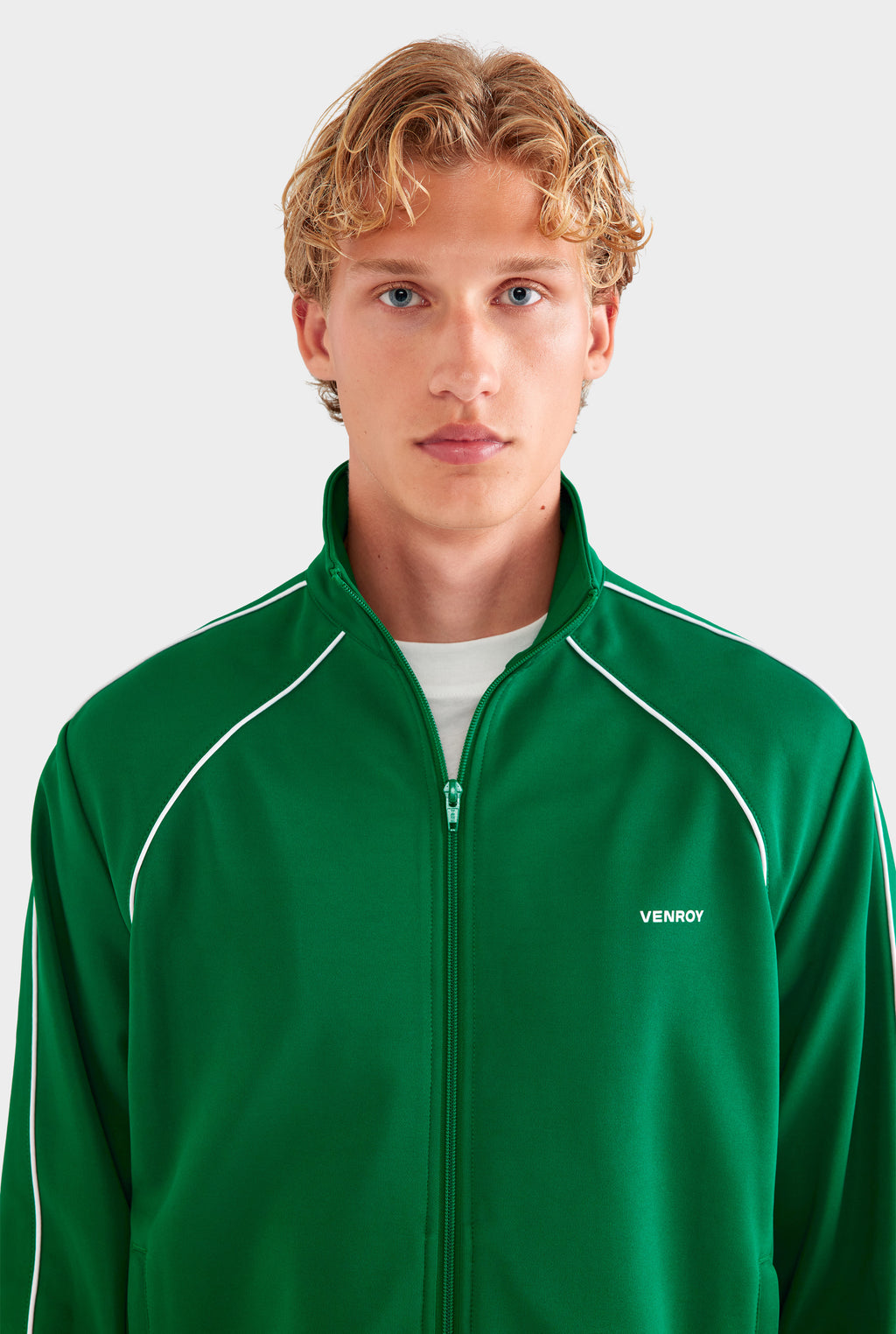 Jersey Zip Track Jacket - Bright Green