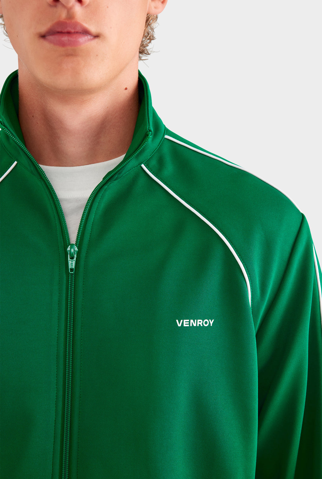 Jersey Zip Track Jacket - Bright Green