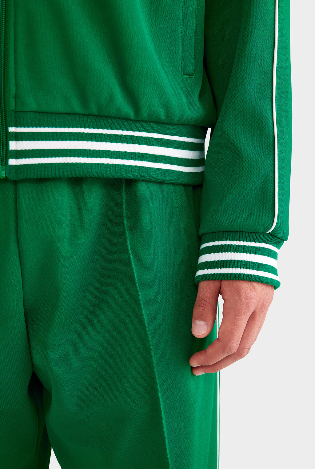 Jersey Zip Track Jacket - Bright Green