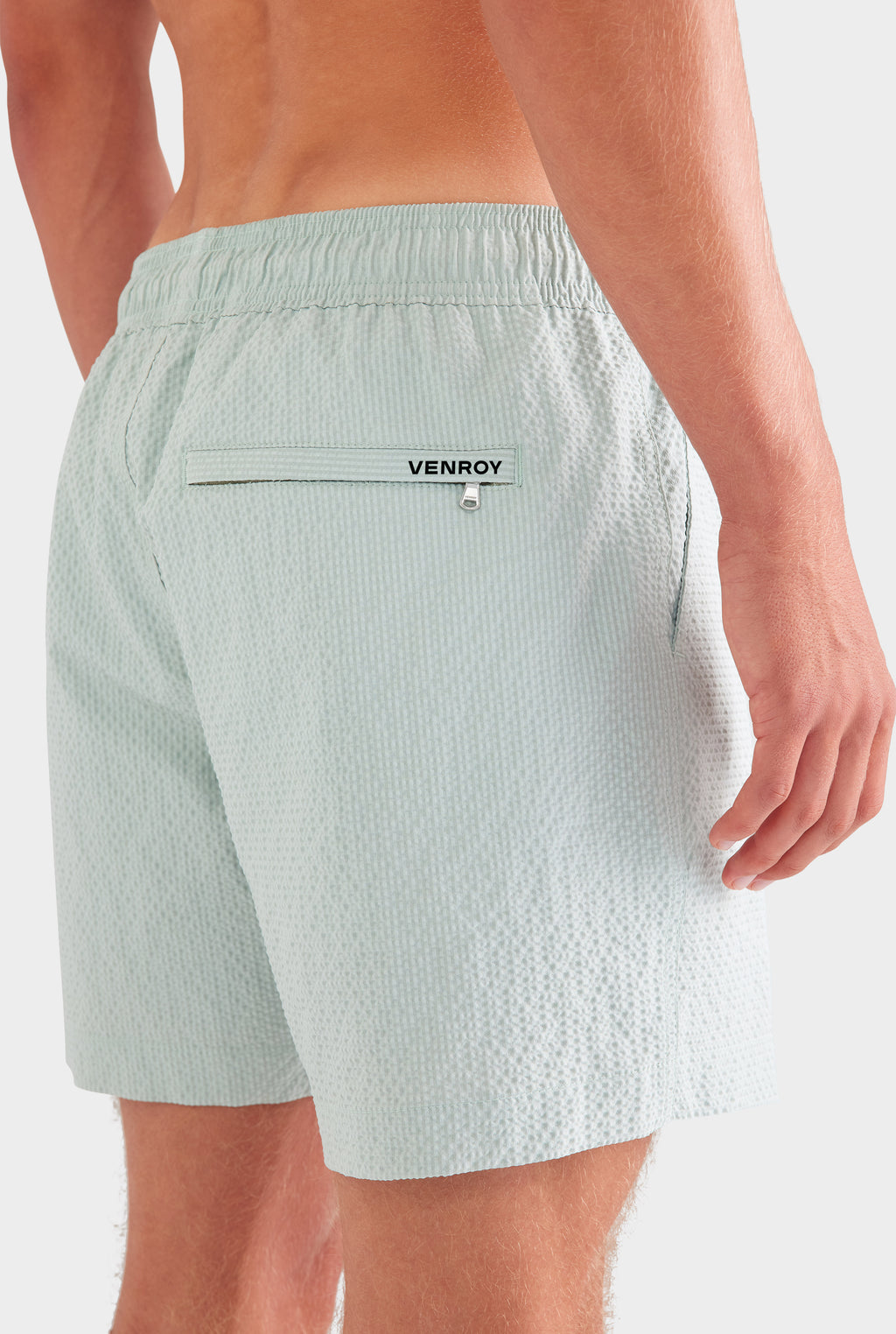 Seersucker Swim Short - Sea Spray Blue