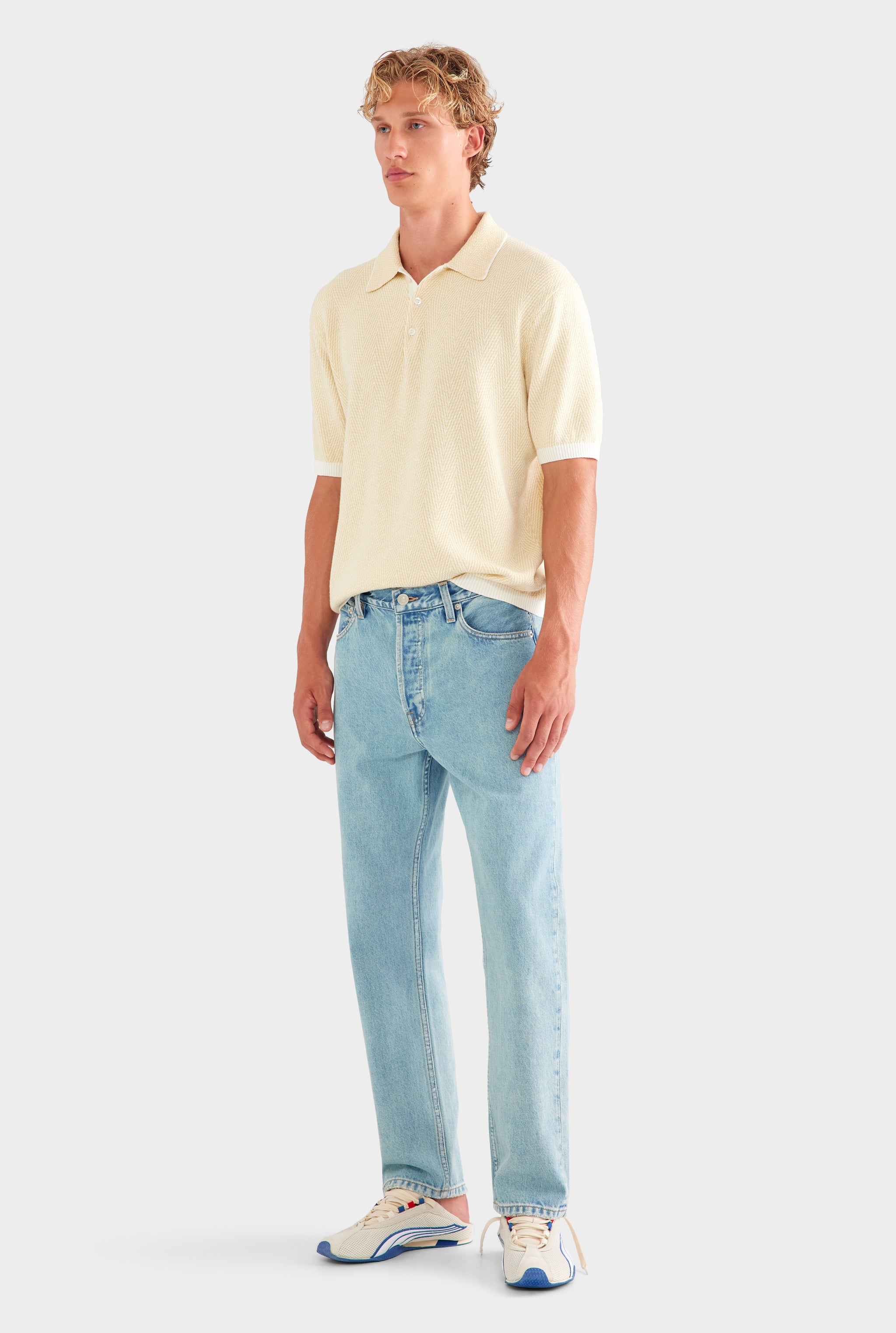 Tapered Denim Jean - Light Blue Vintage