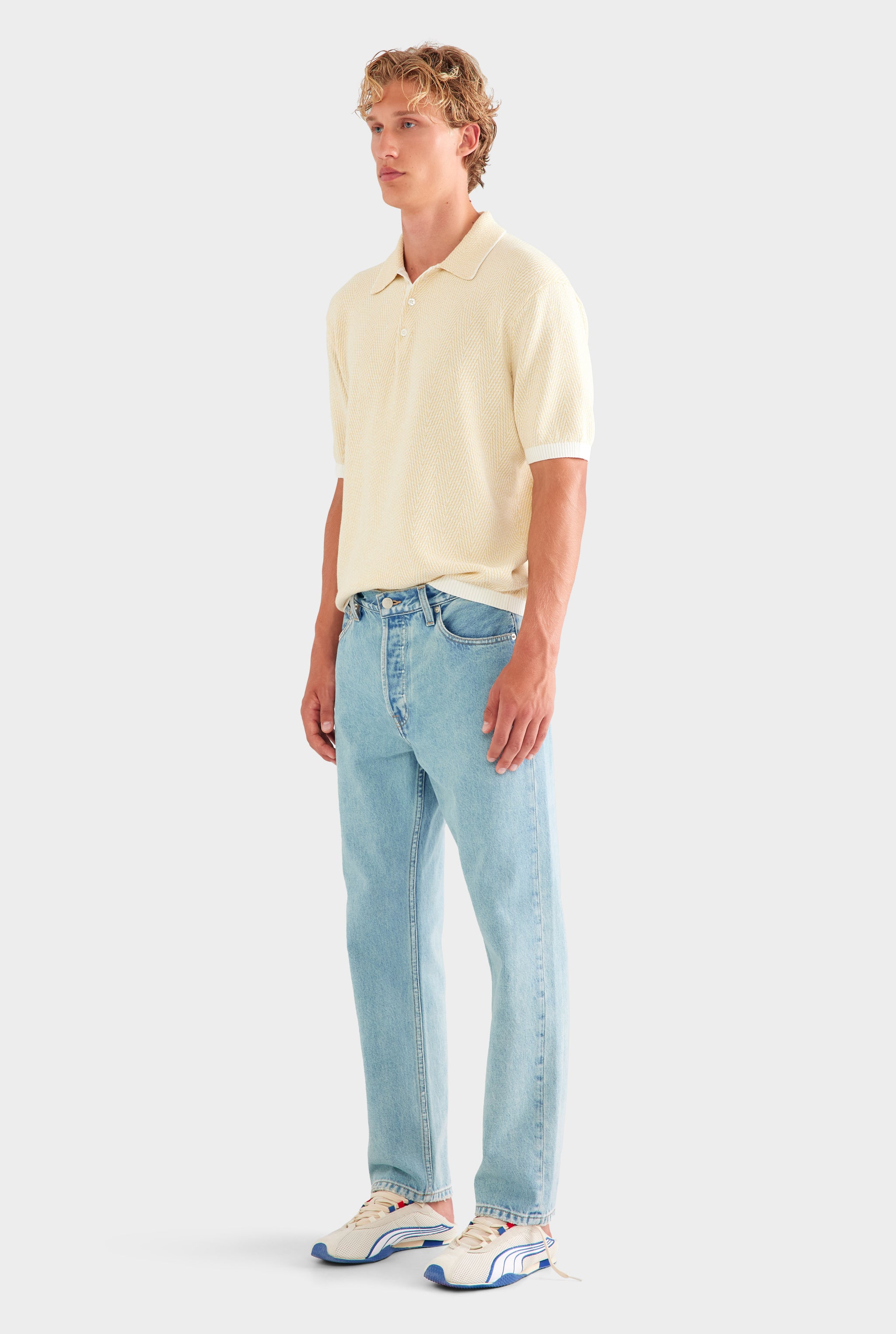 Tapered Denim Jean - Light Blue Vintage