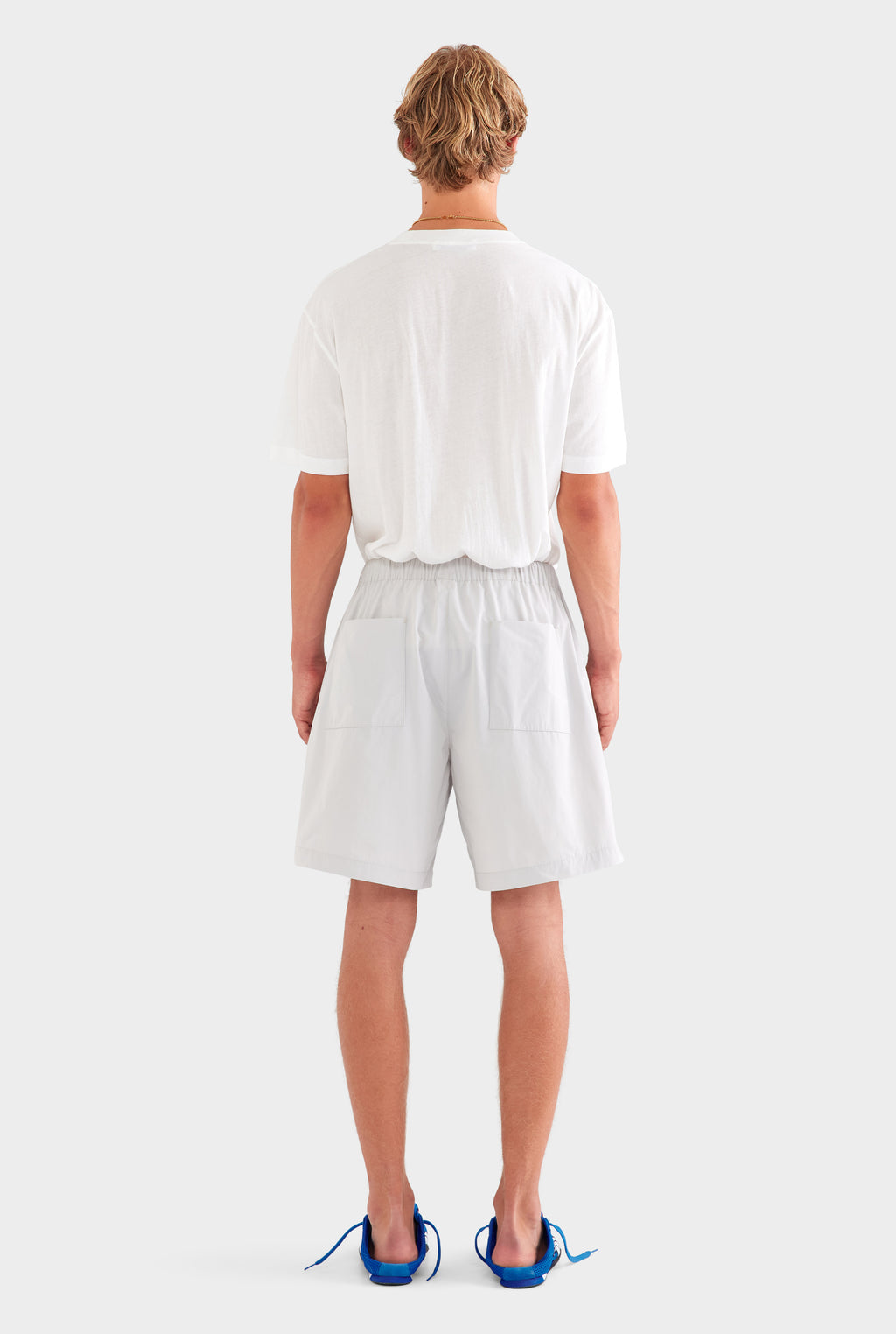 Oversized Nylon Short - Light Grey