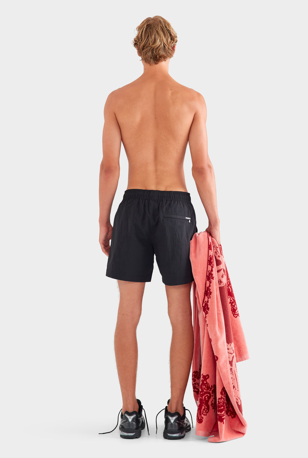 Nylon Swim Short - Black/Multi Patch