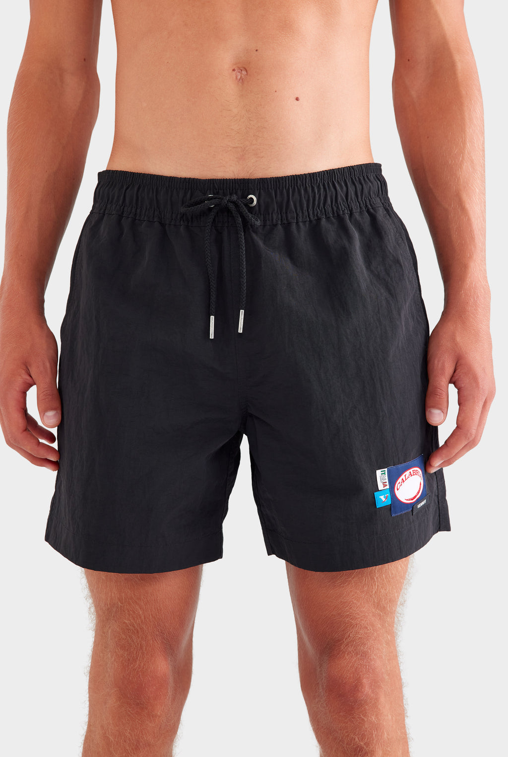 Nylon Swim Short - Black/Multi Patch