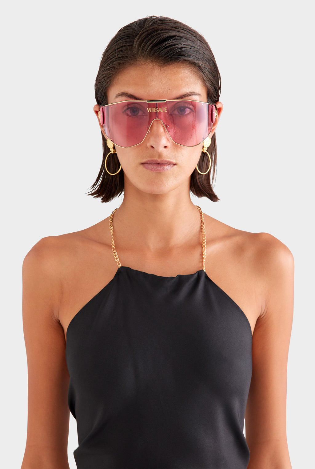 Silk Scarf Halter Top - Black