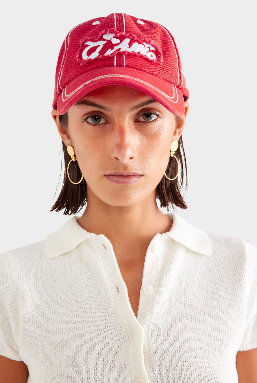 Ti Amo Washed Cotton Cap - Washed Red