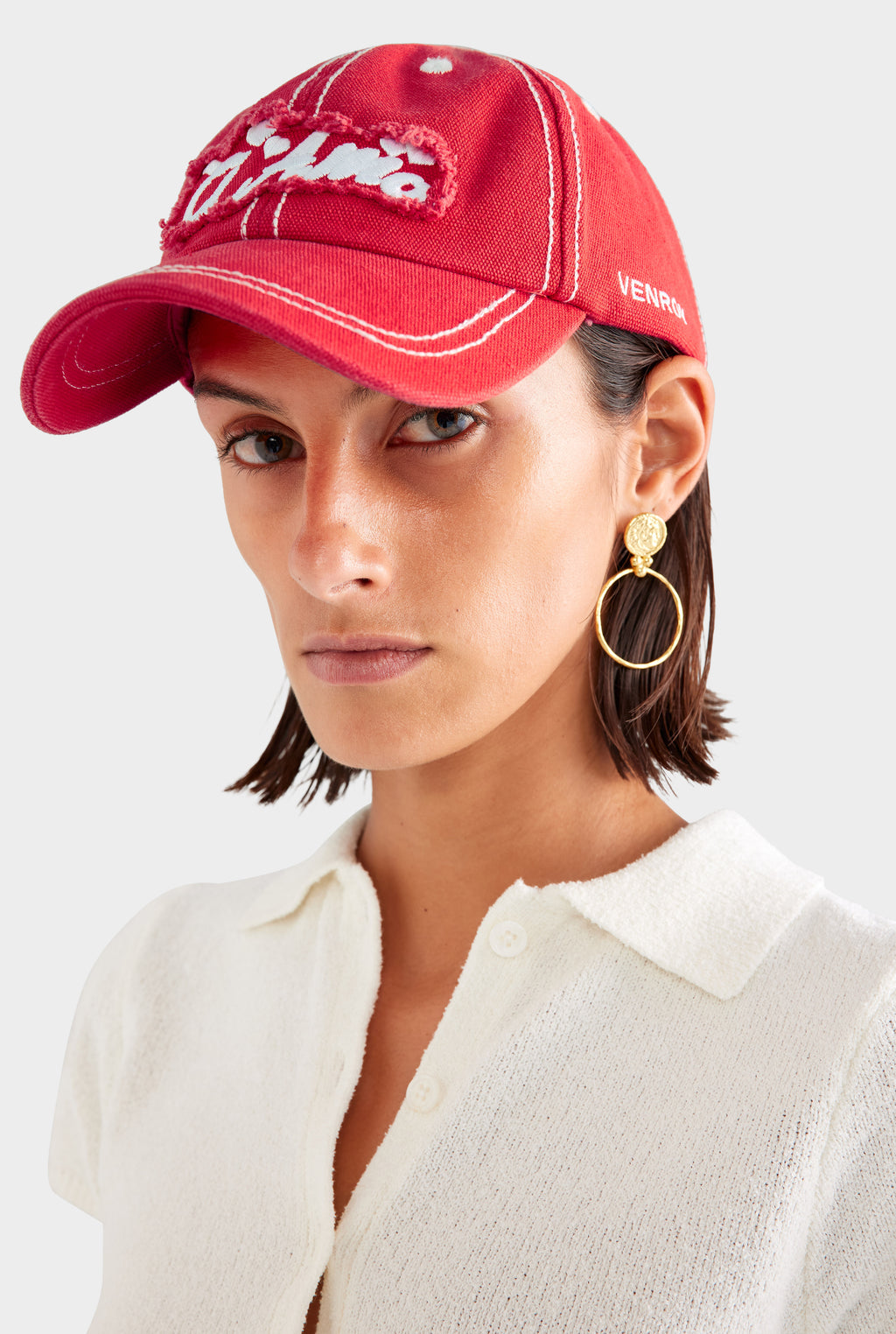 Ti Amo Washed Cotton Cap - Washed Red