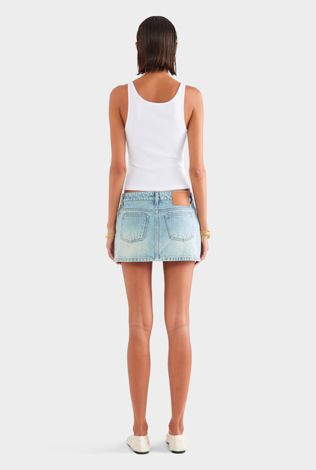 Rib Jersey Tank - White