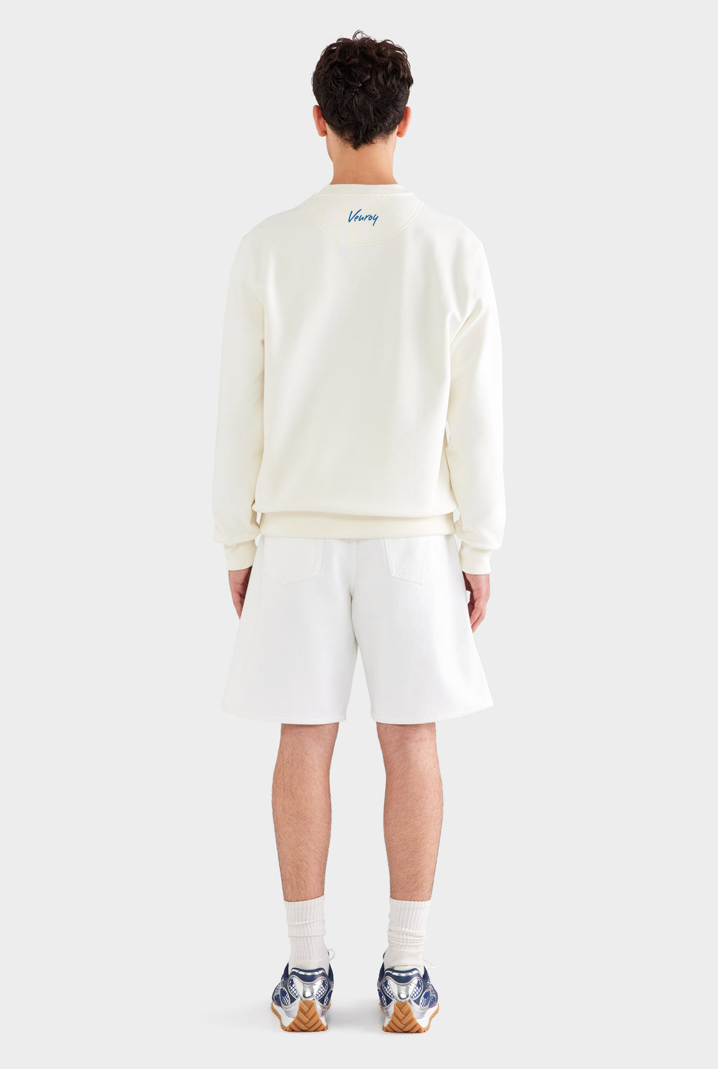 Fleece Track Crewneck - Cream