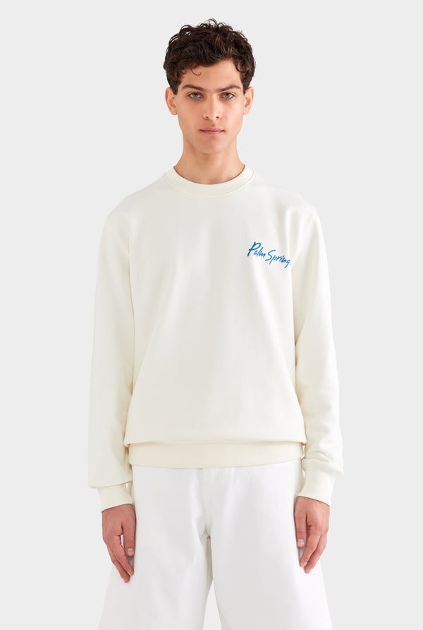 Fleece Track Crewneck - Cream