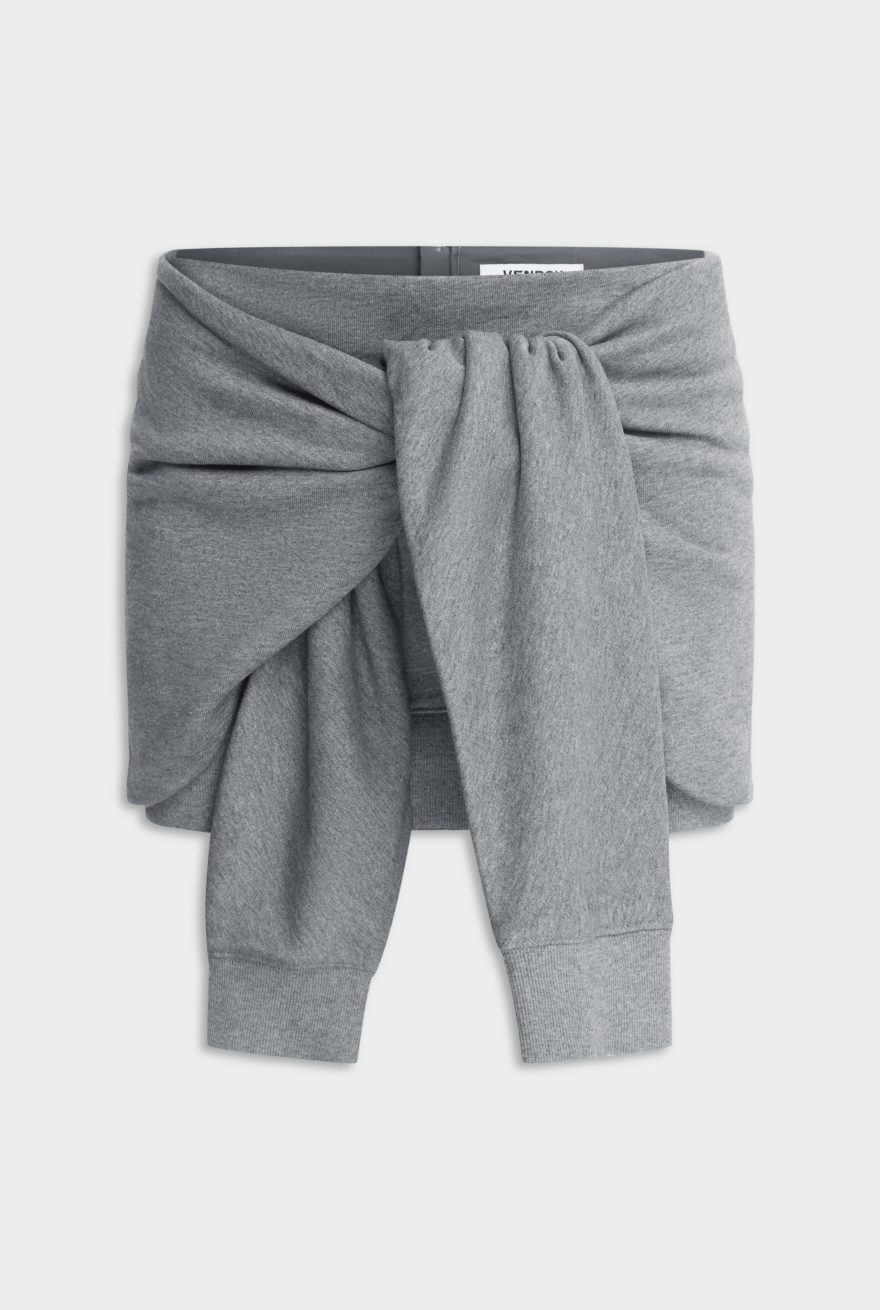 Womens Fleece Wrap Skirt in Dark Grey Marl | Venroy – VENROY
