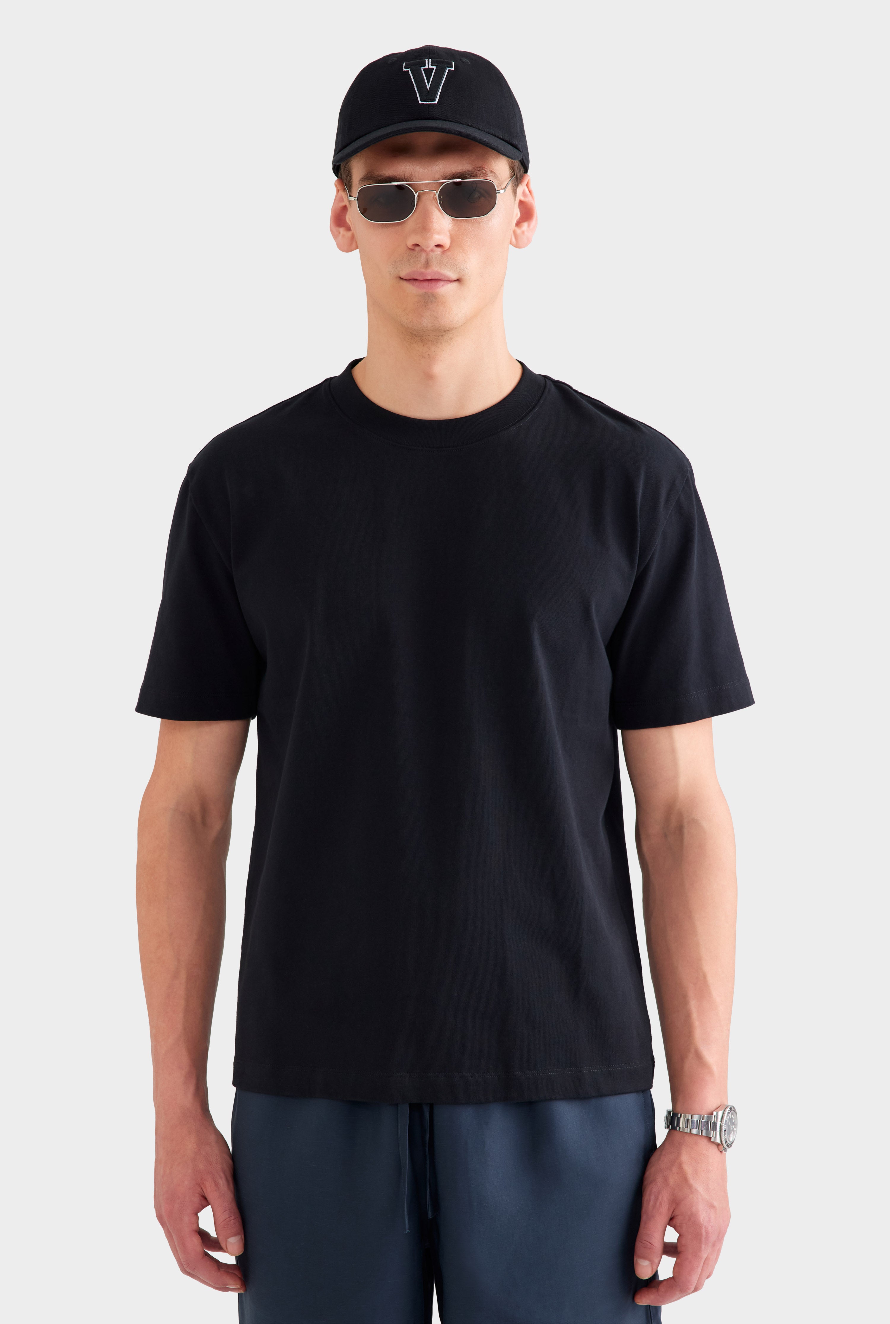 Heavyweight Standard Cotton T Shirt - Black