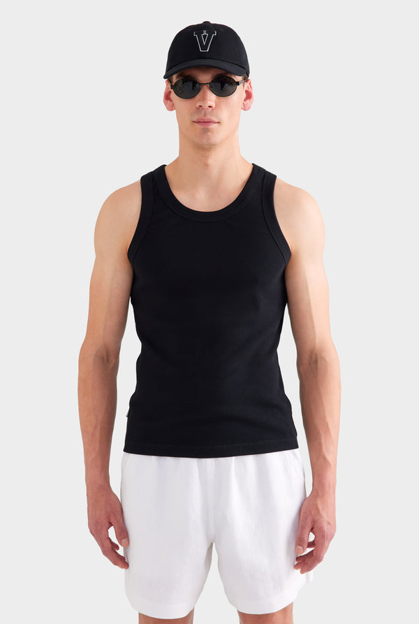 Jersey Rib Tank - Black